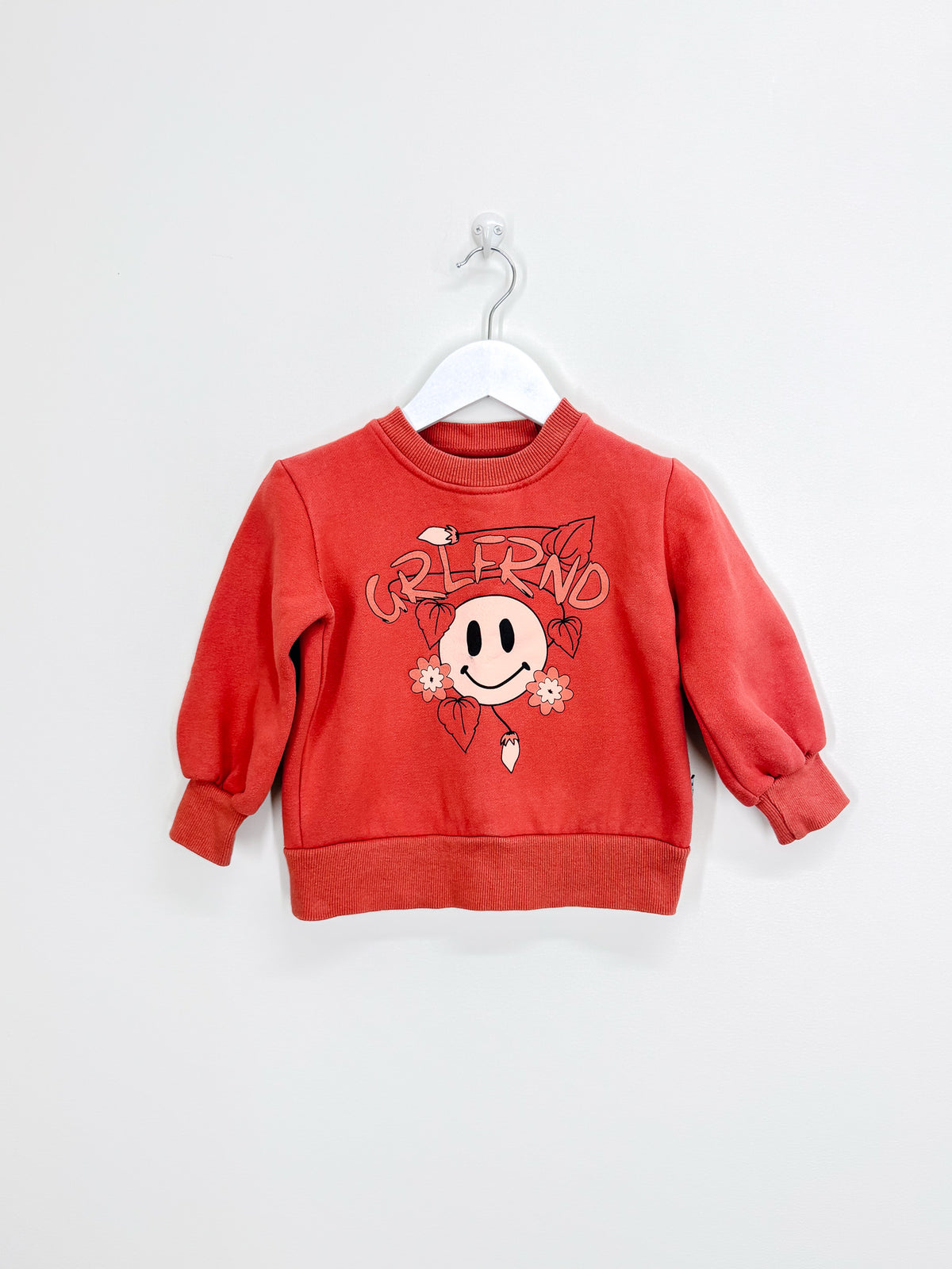 The Girl Club smiles bell sleeve fleece sweatshirt (3y)
