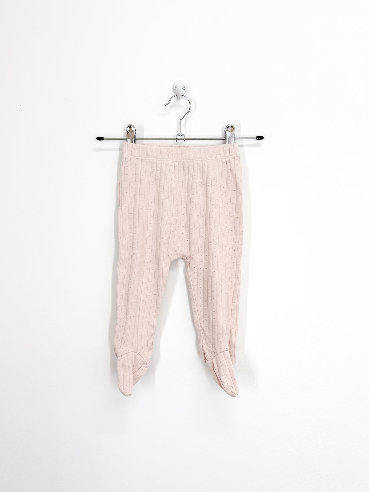 Little Bundle pointelle footed pants (3-6m)