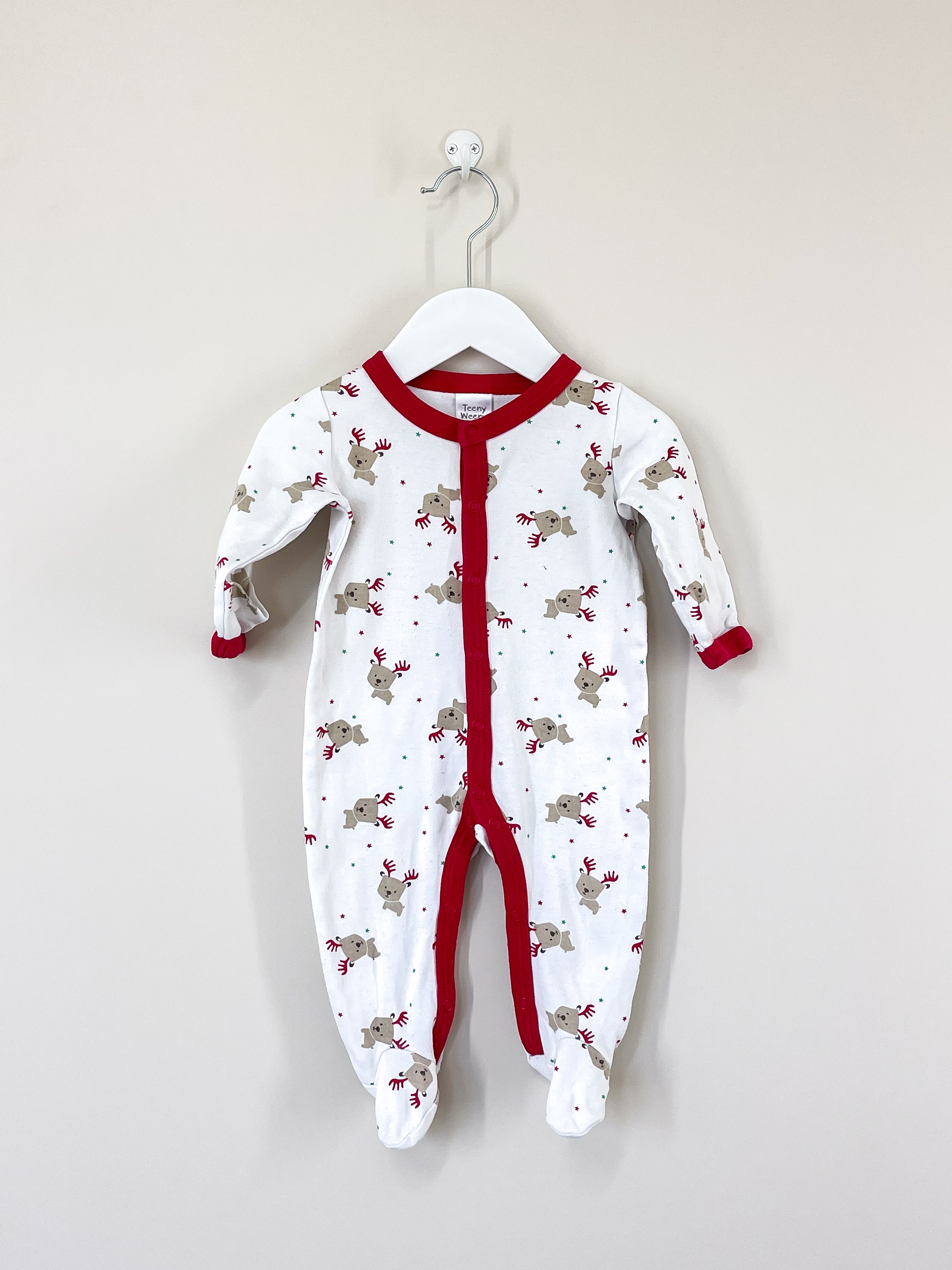 🎄 Teeny Weeny reindeer onesie (3-6m)