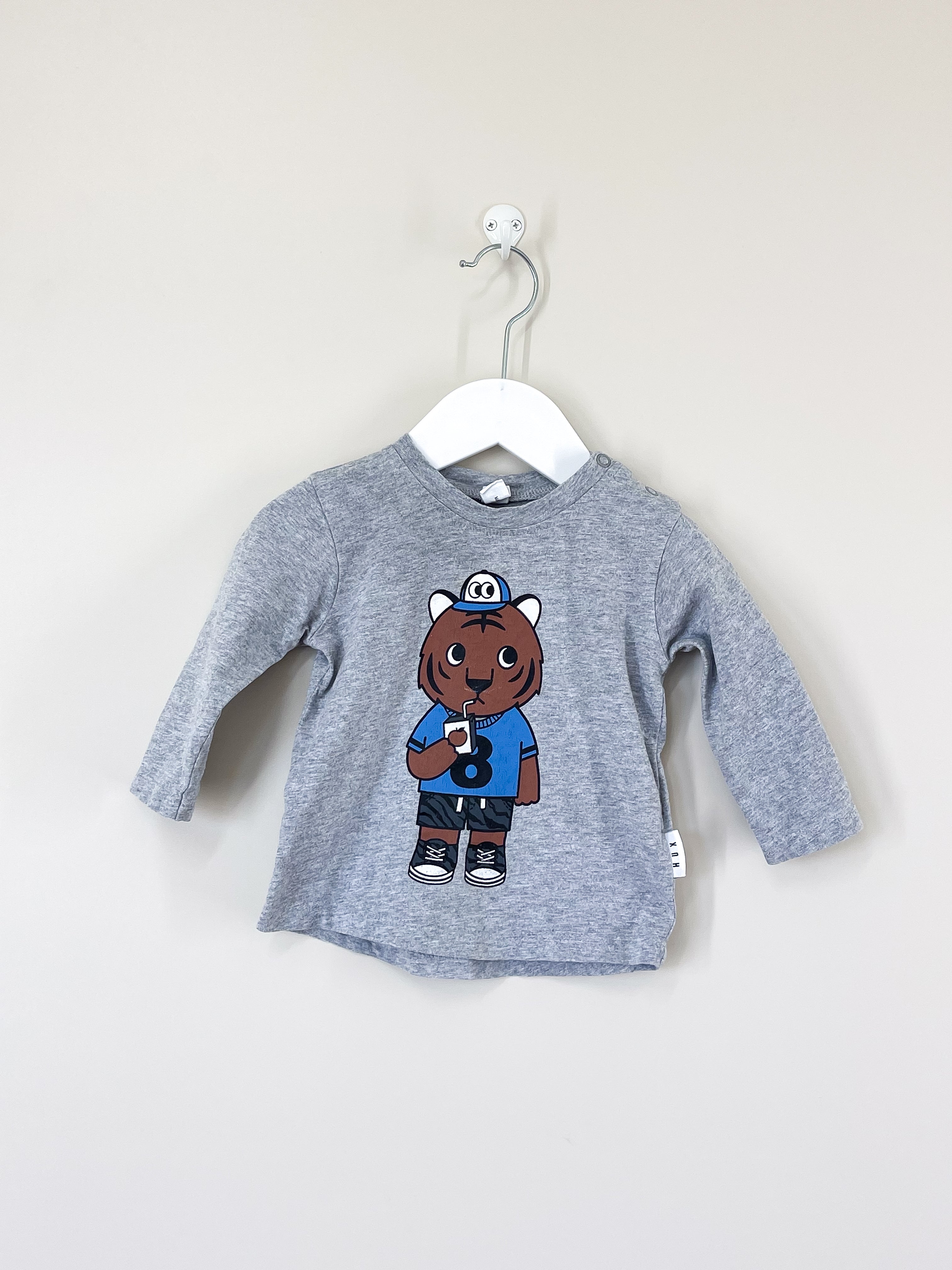Hux organic tiger tee (6-12m)