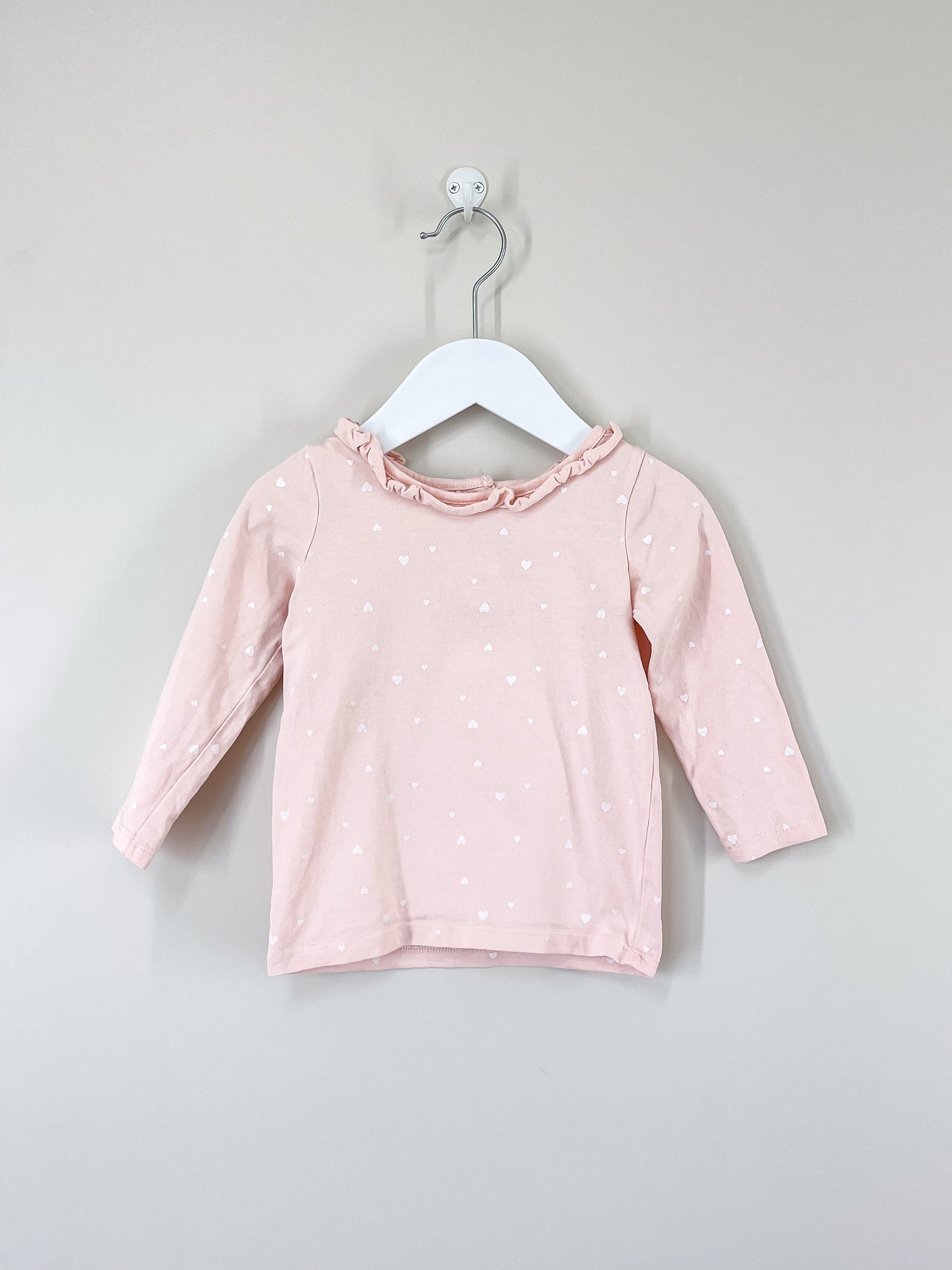 Teeny Weeny long sleeve hearts tee (12-18m)