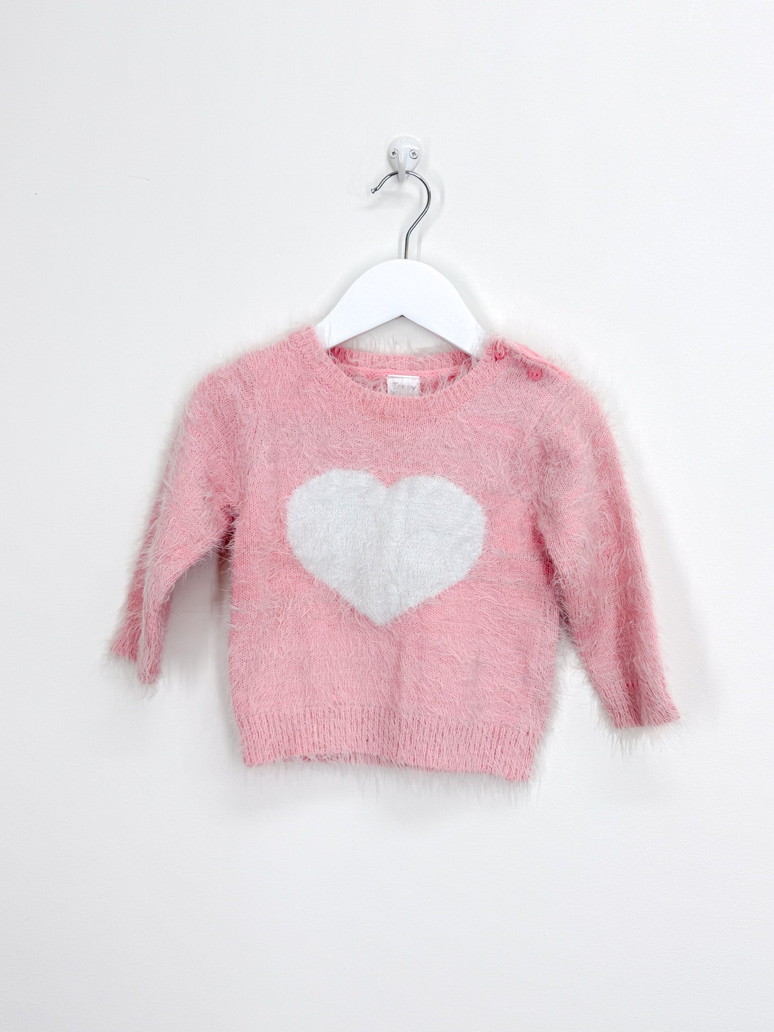 Teeny Weeny fluffy heart pullover (1y)