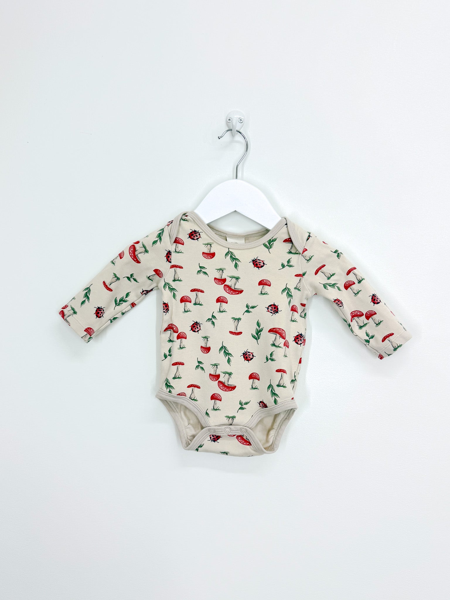 Little Bundle long sleeve toadstool ladybug bodysuit (3-6m)