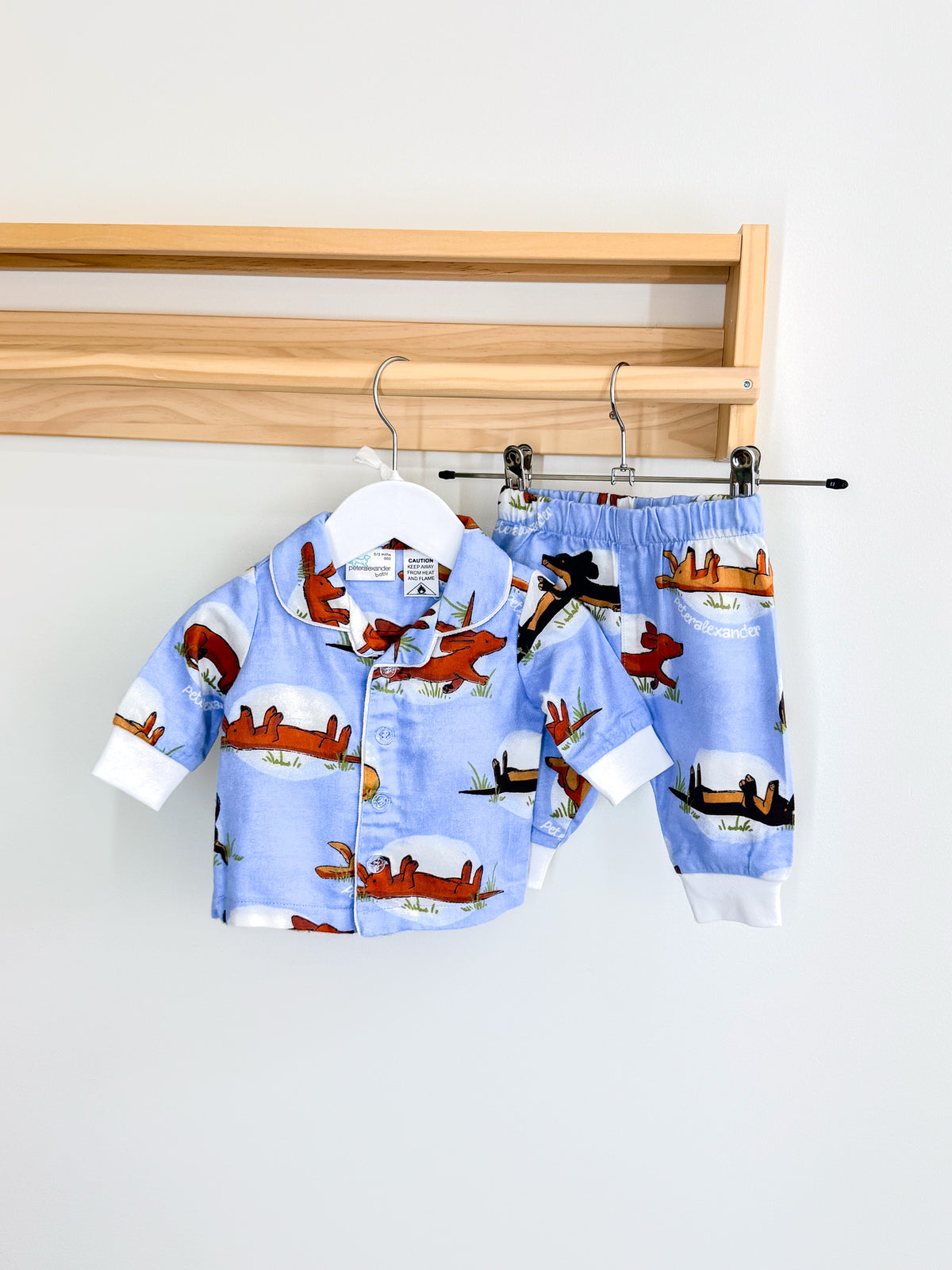 BNWOT Peter Alexander bamboo dachshund PJ set (0-3m)