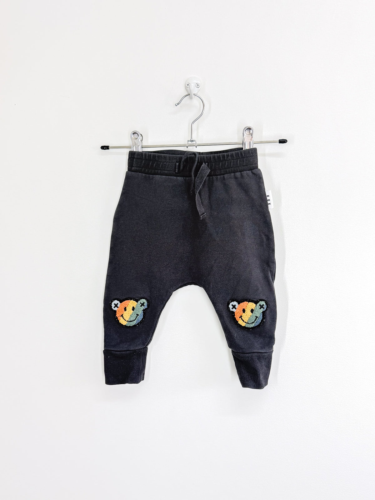 Hux organic smiley rainbow drop crotch pant (6-12m)