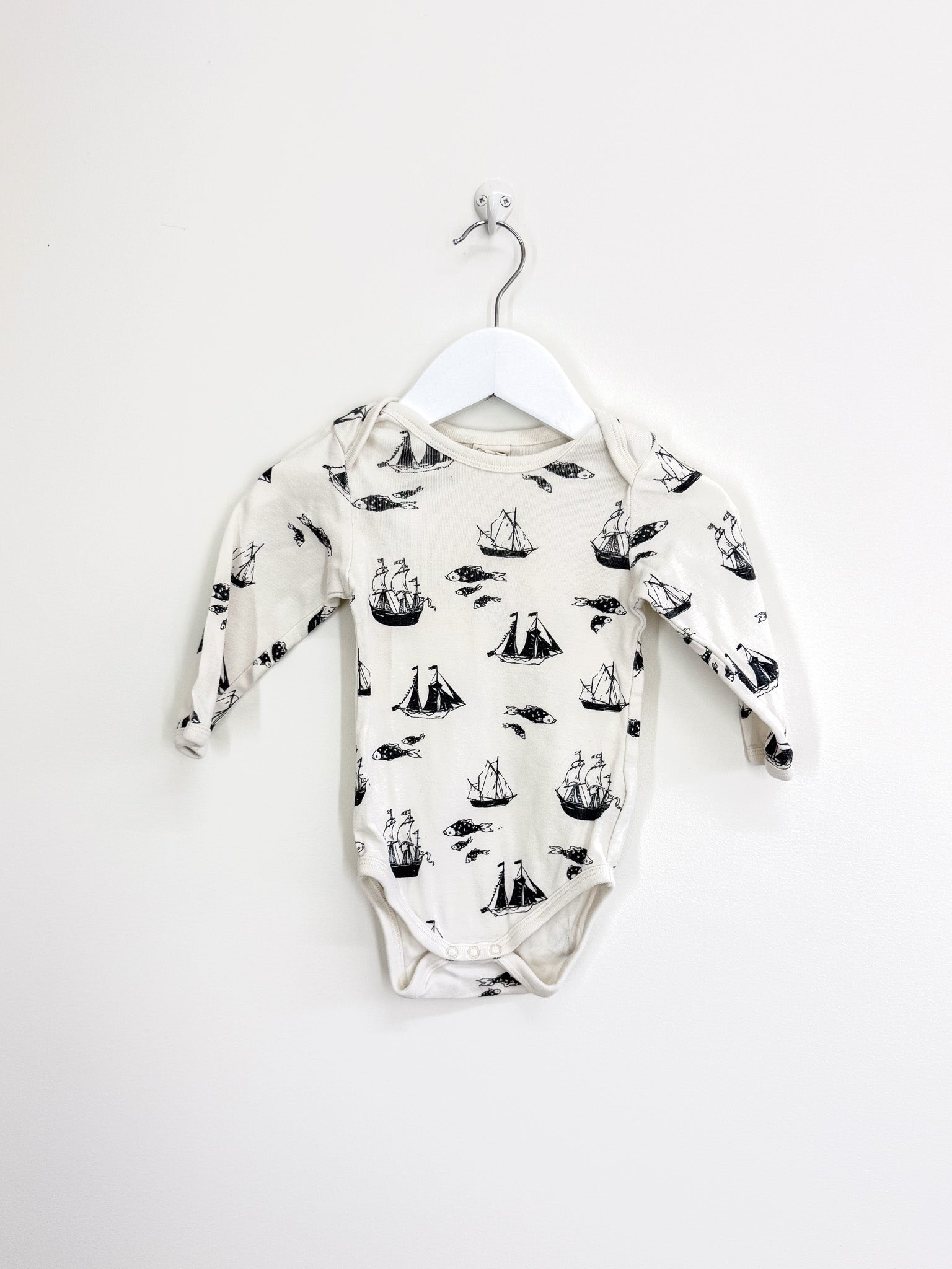 Nature Baby organic long sleeve bodysuit - voyage (6-12m)