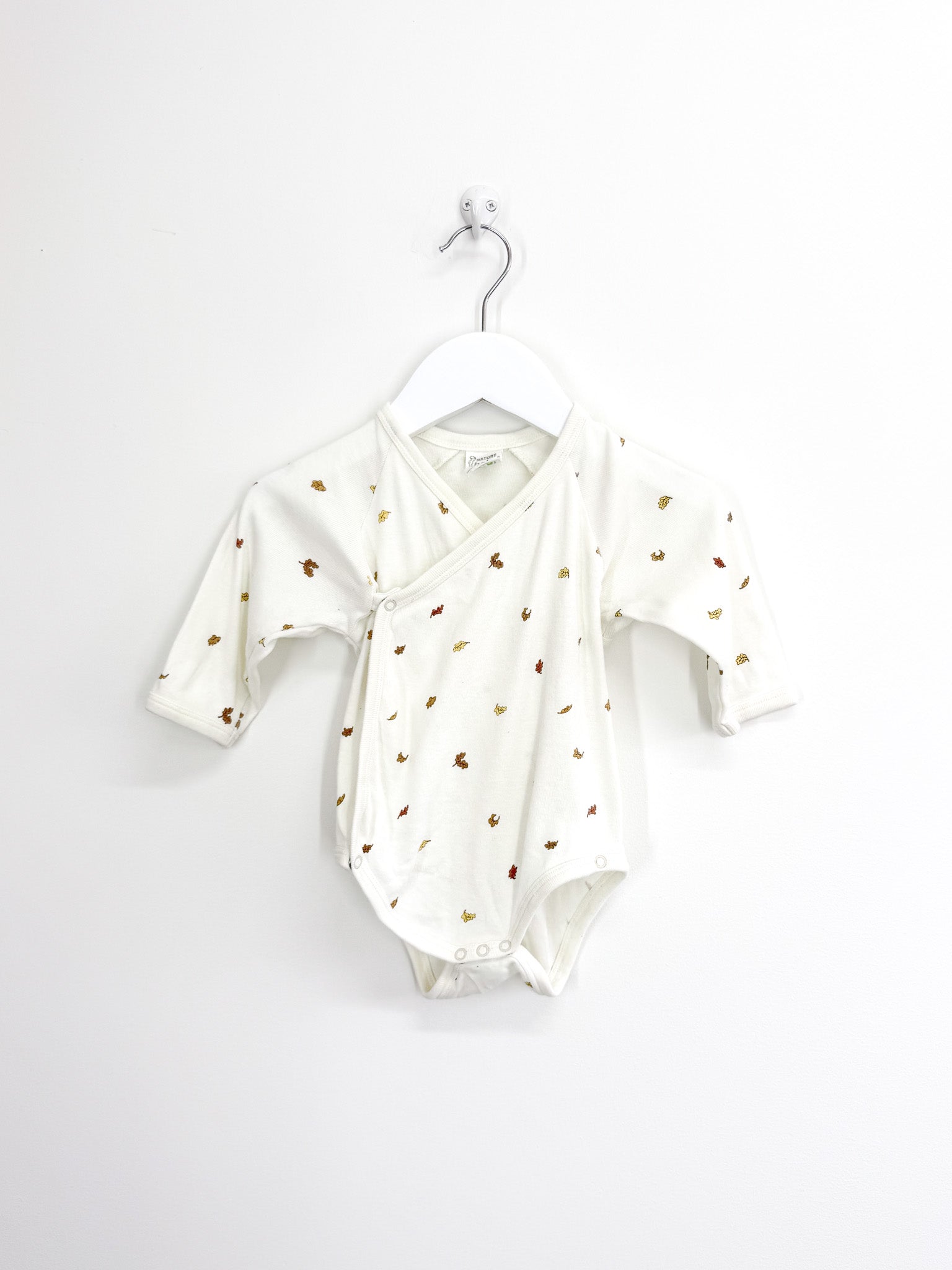 Nature Baby organic kimono bodysuit - little leaf (3-6m)