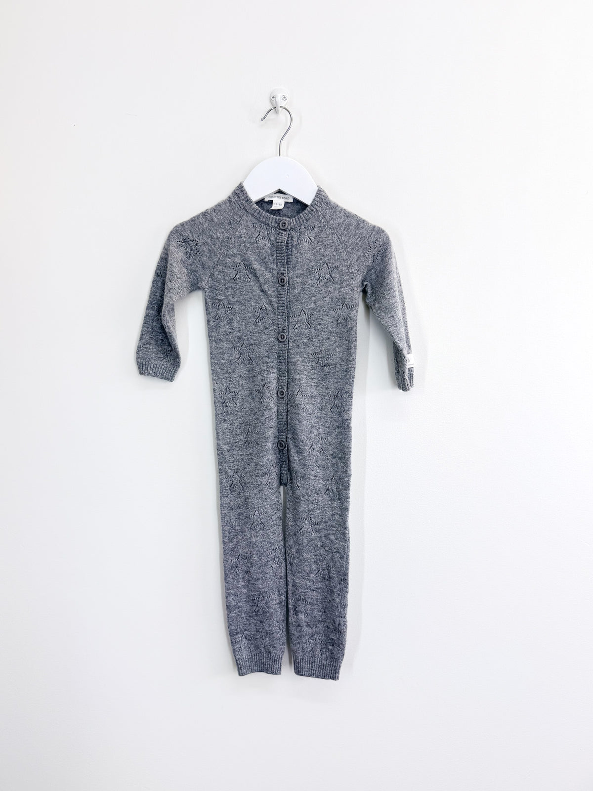 Country Road wool blend pointelle knit onesie (12-18m)