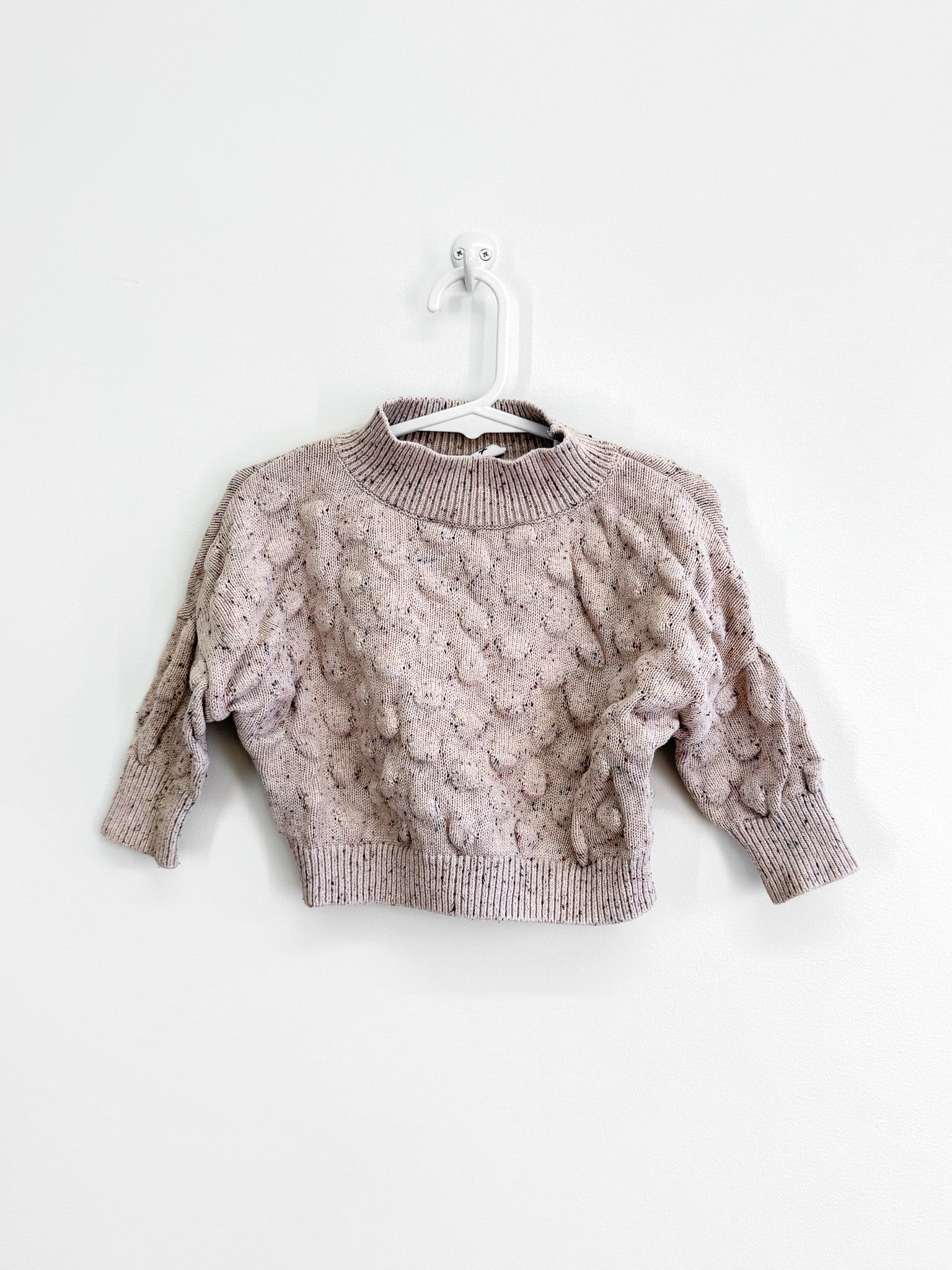 Hux organic sprinkles knit jumper - almond (12-18m)
