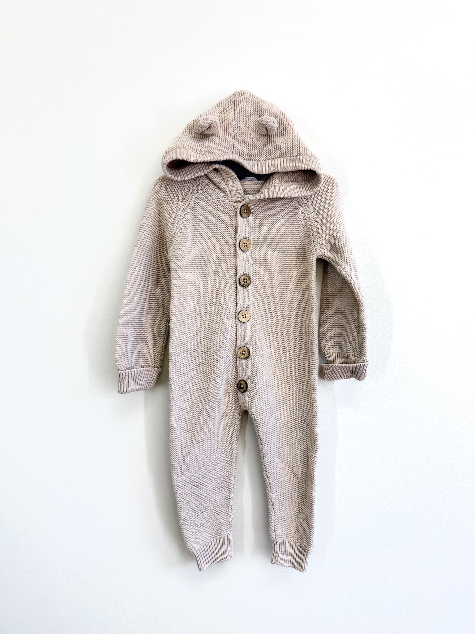 Jamie Kay jack knit playsuit - oatmeal marle (2y)