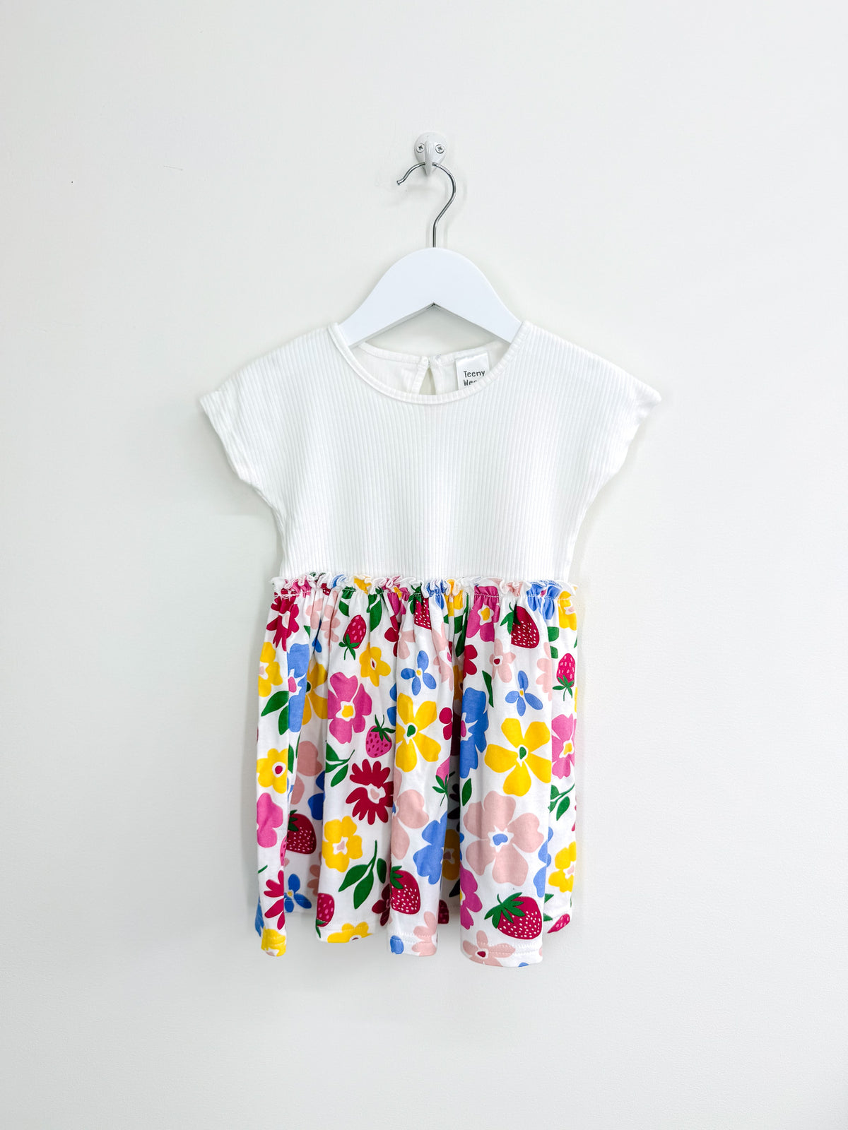 Teeny Weeny floral rib short sleeve dress (18-24m)