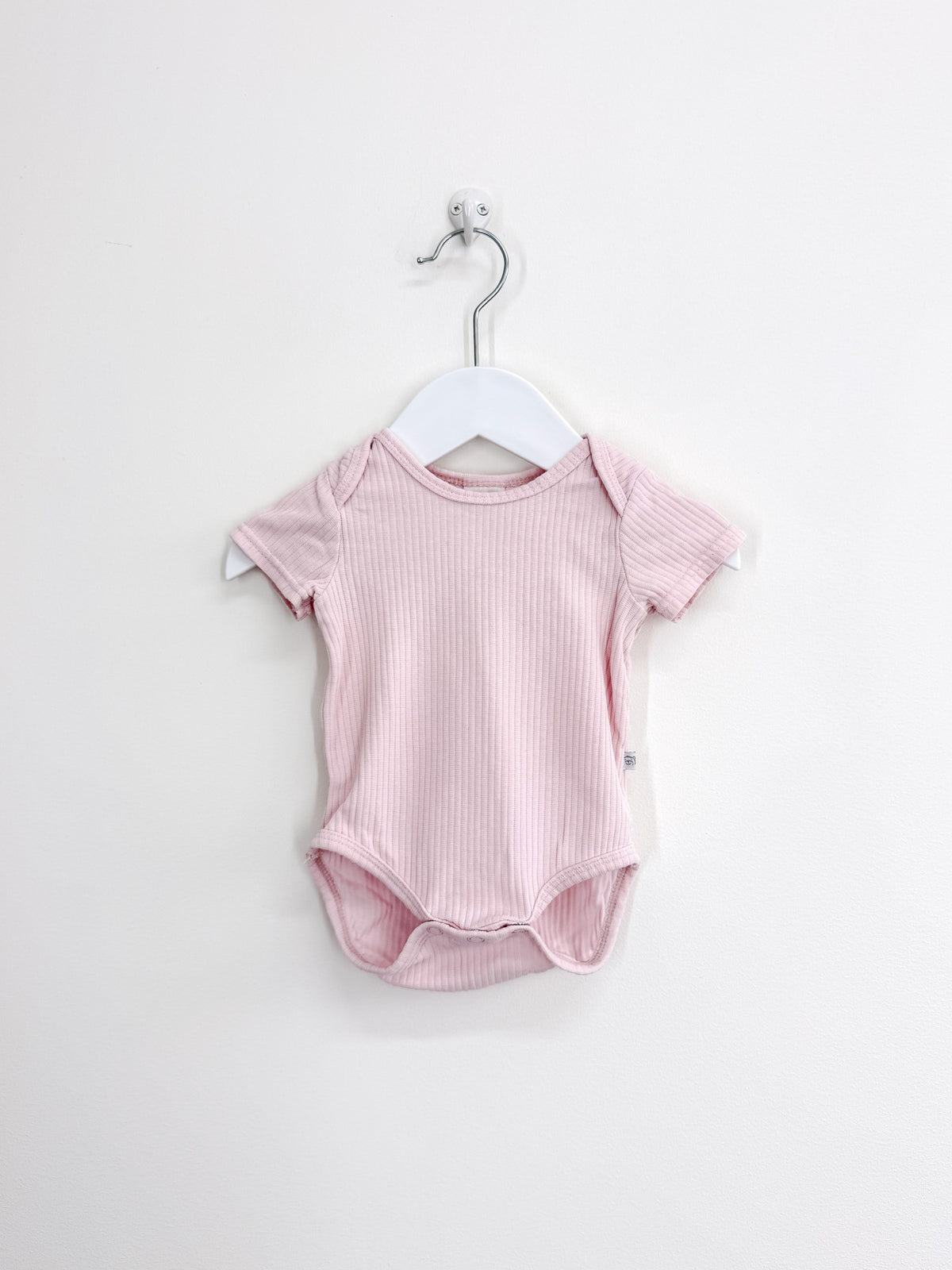 Teeny Weeny short sleeve rib bodysuit - pink (0-3m)