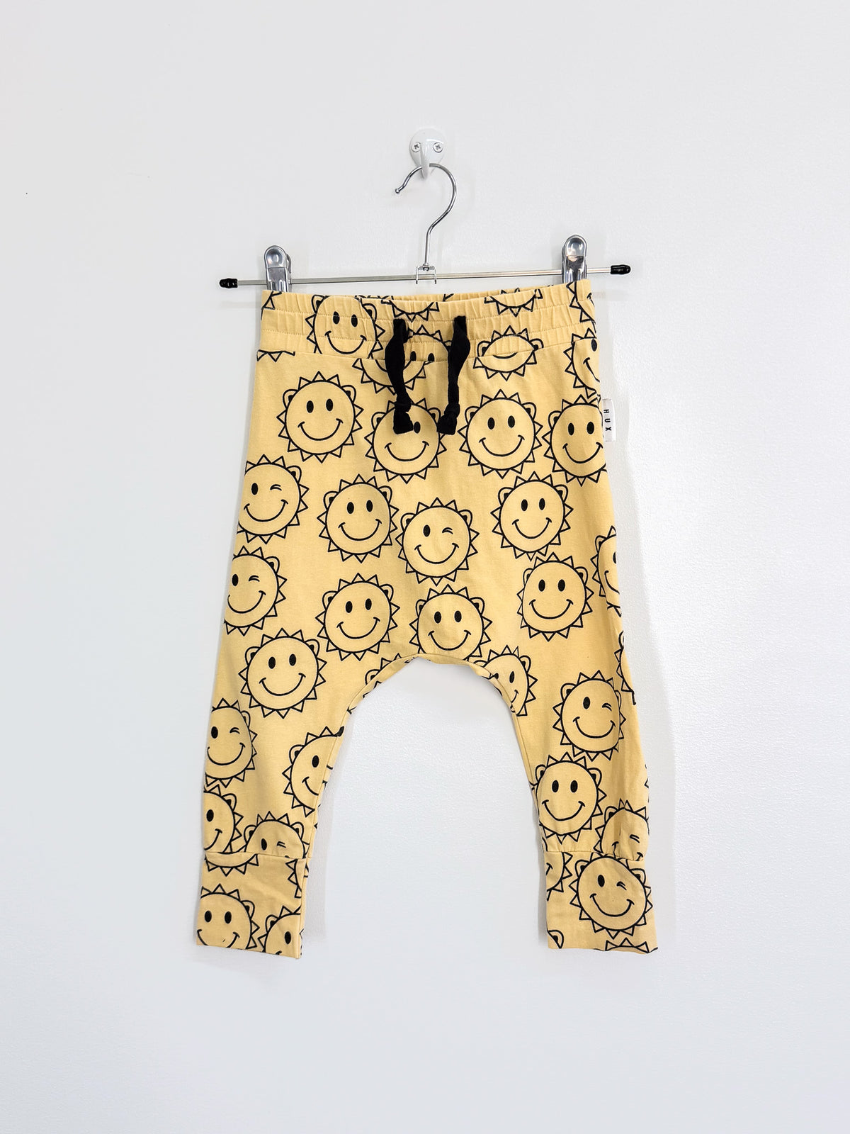 Hux organic sunny bear drop crotch pants (18-24m)
