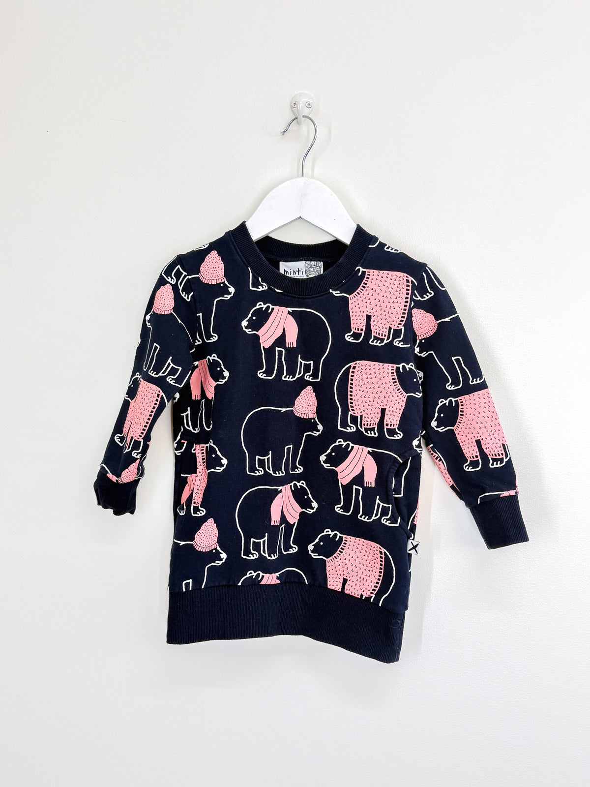 Minti polar bear furry dress (2y)