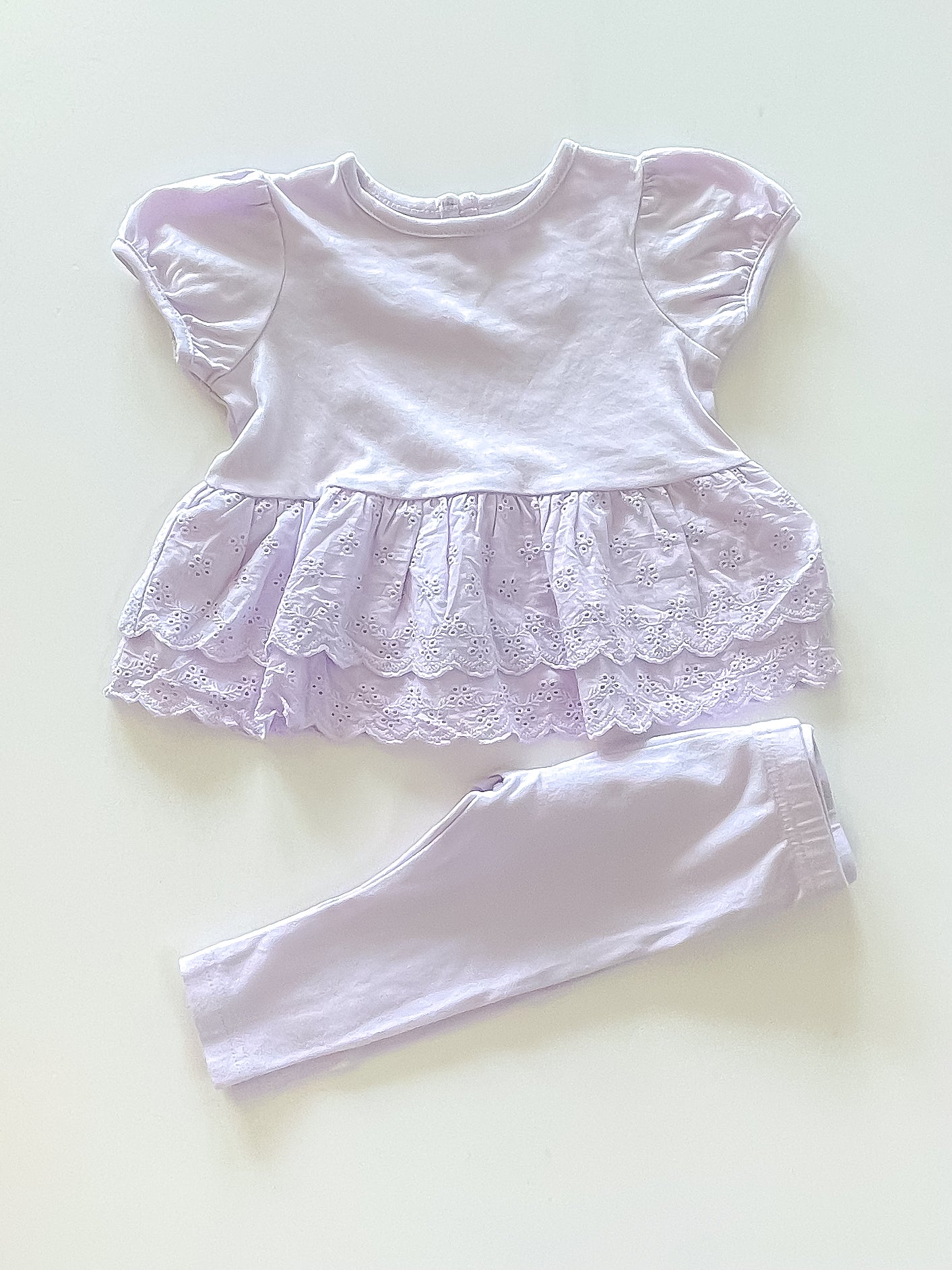 Teeny Weeny peplum set (3-6m)