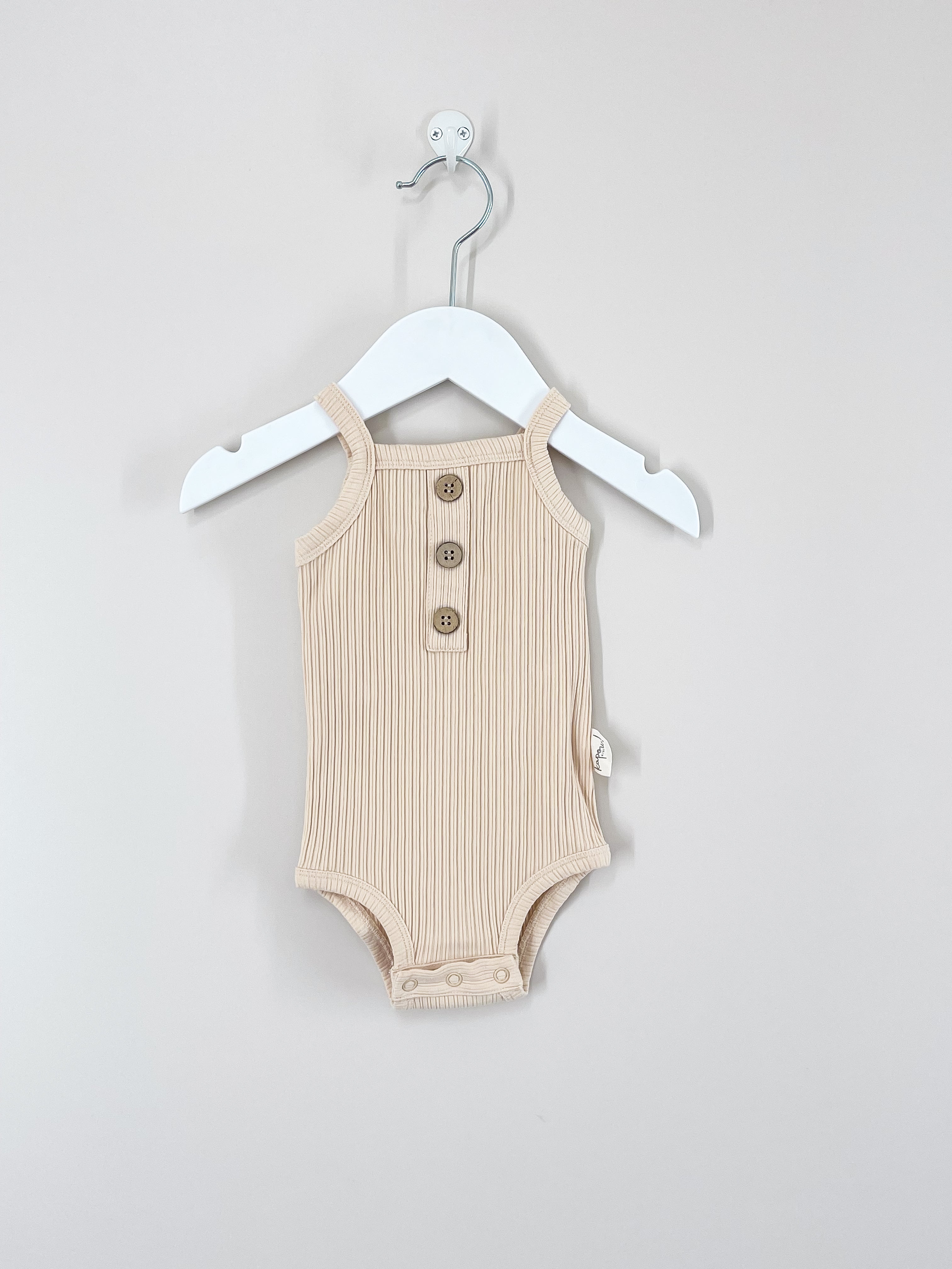 Kapow Kids rib singlet bodysuit (3-6m)