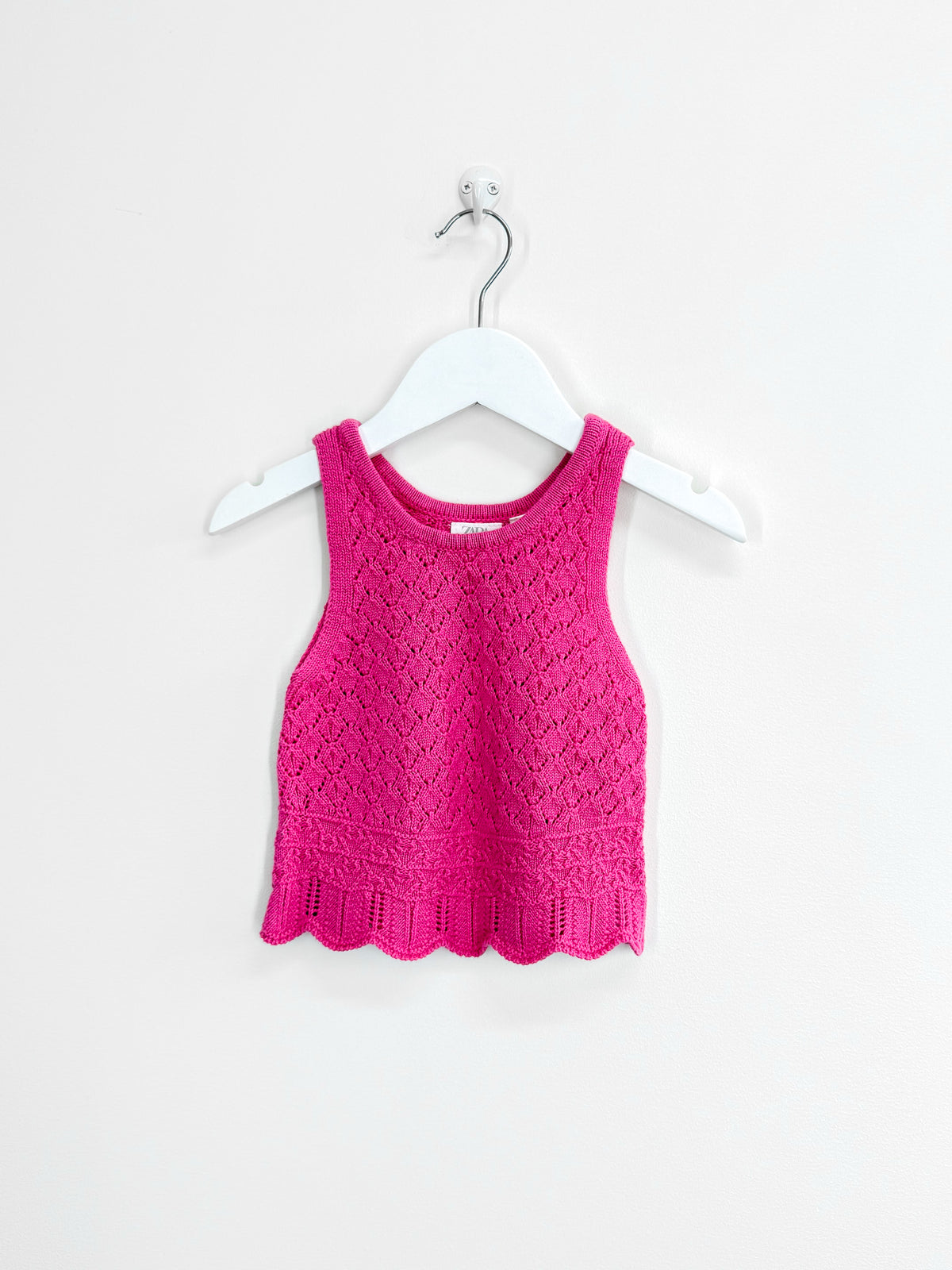 Zara crochet style knit top (18-24m)
