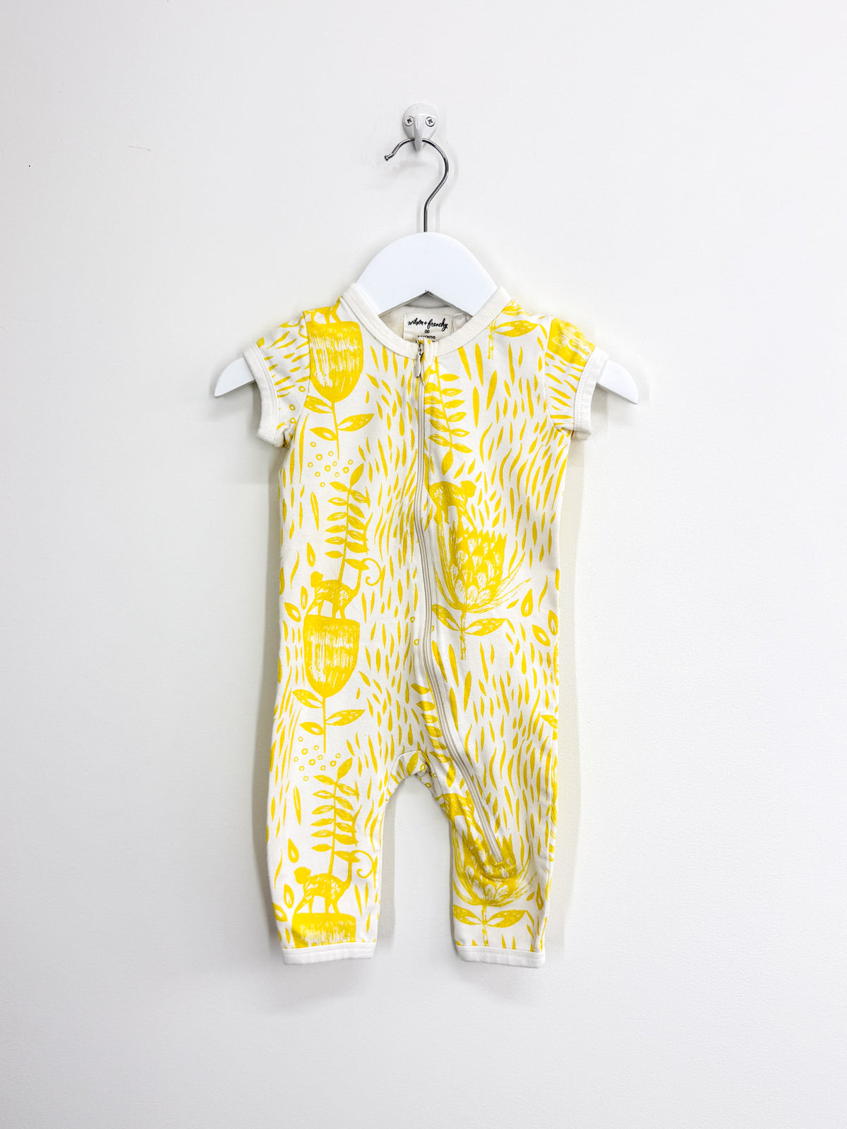 Wilson & Frenchy zipsuit - mellow yellow (3-6m)