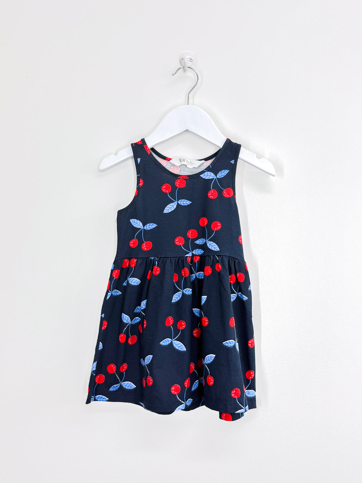 H&M sleeveless cherry dress (18-24m)