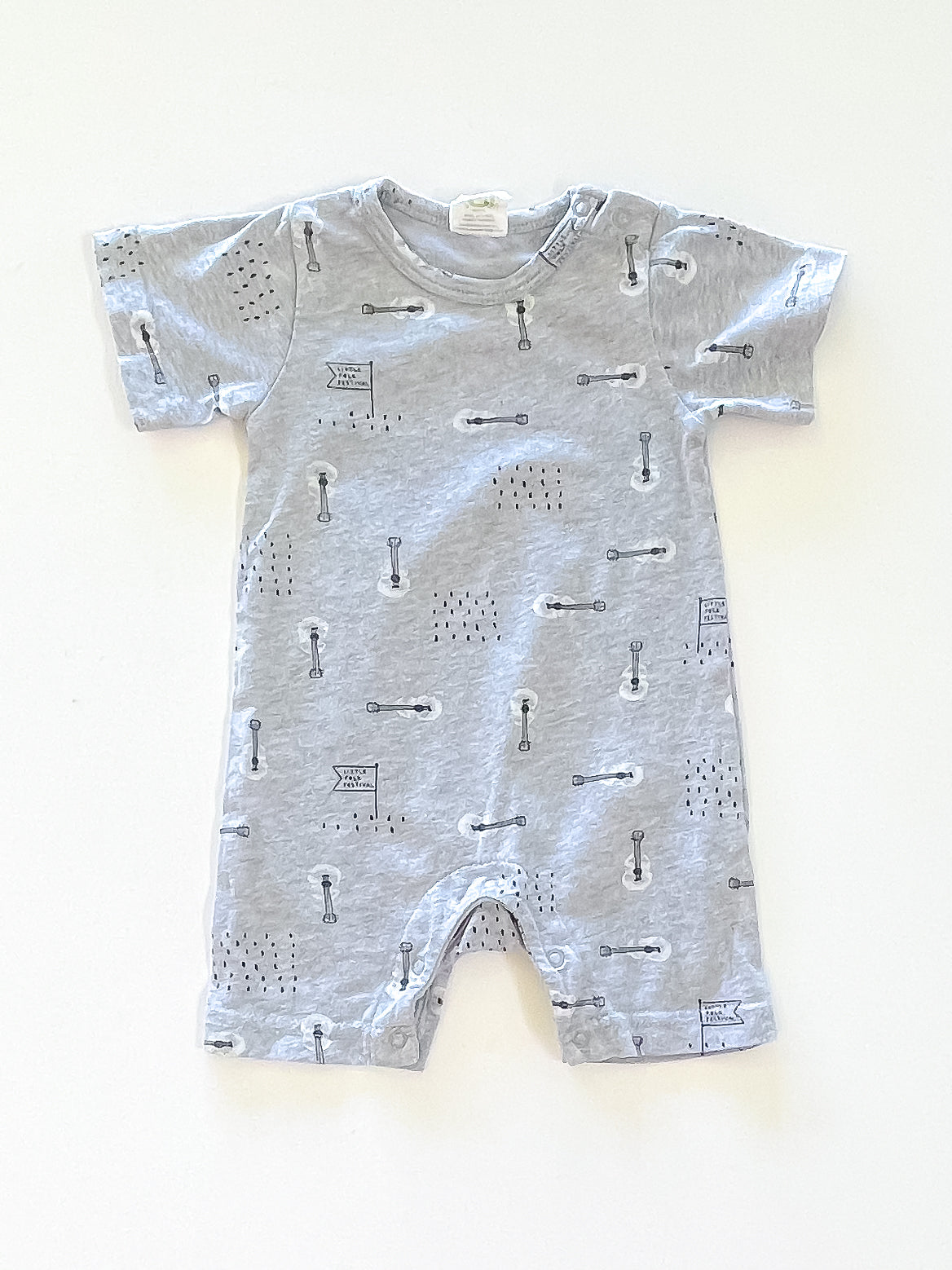 Nature Baby organic summer romper - little folk festival (0-3m)