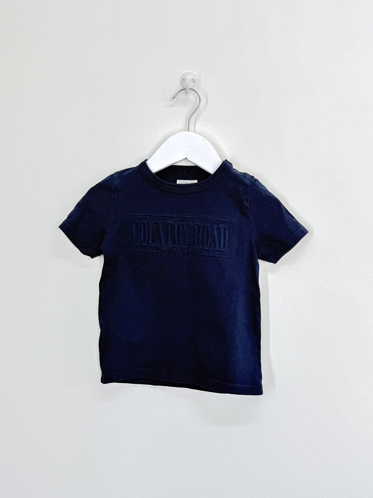 Country Road heritage crew tee - navy (18-24m)