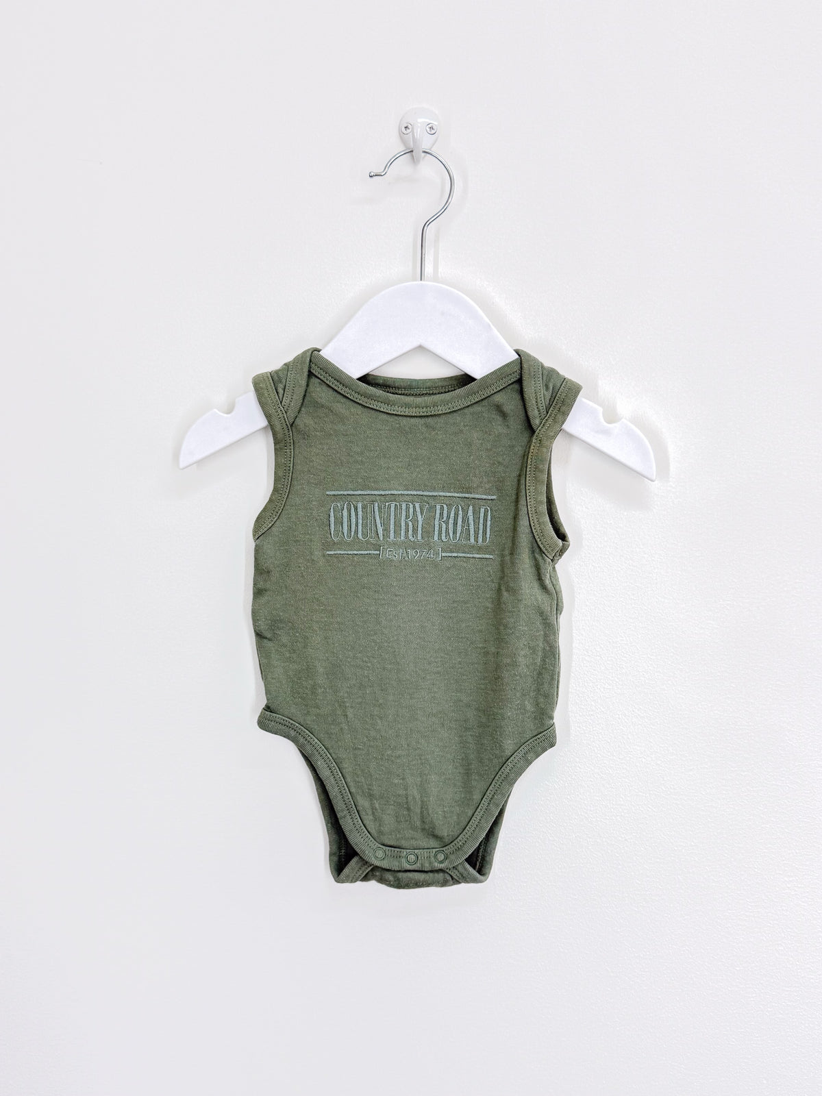 Country Road heritage organic singletsuit - green (3-6m)