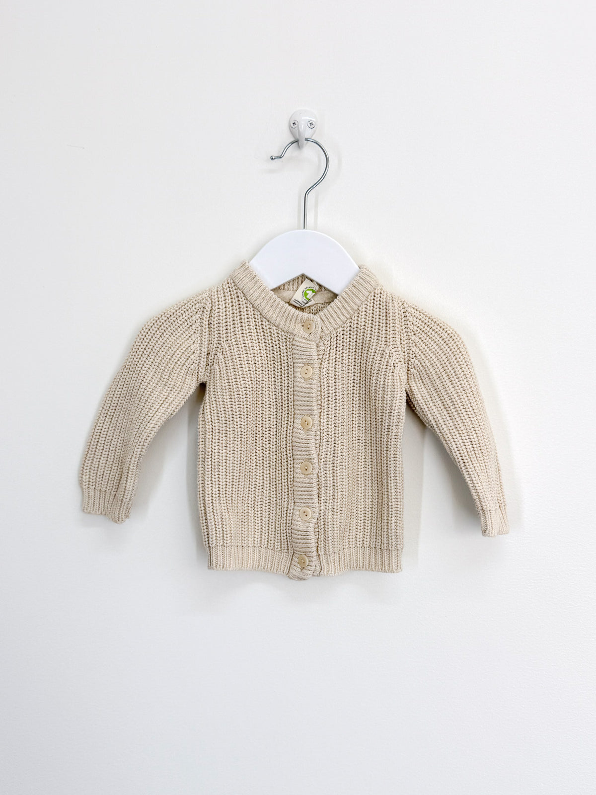 Nature Baby organic scout knit cardigan (3-6m)