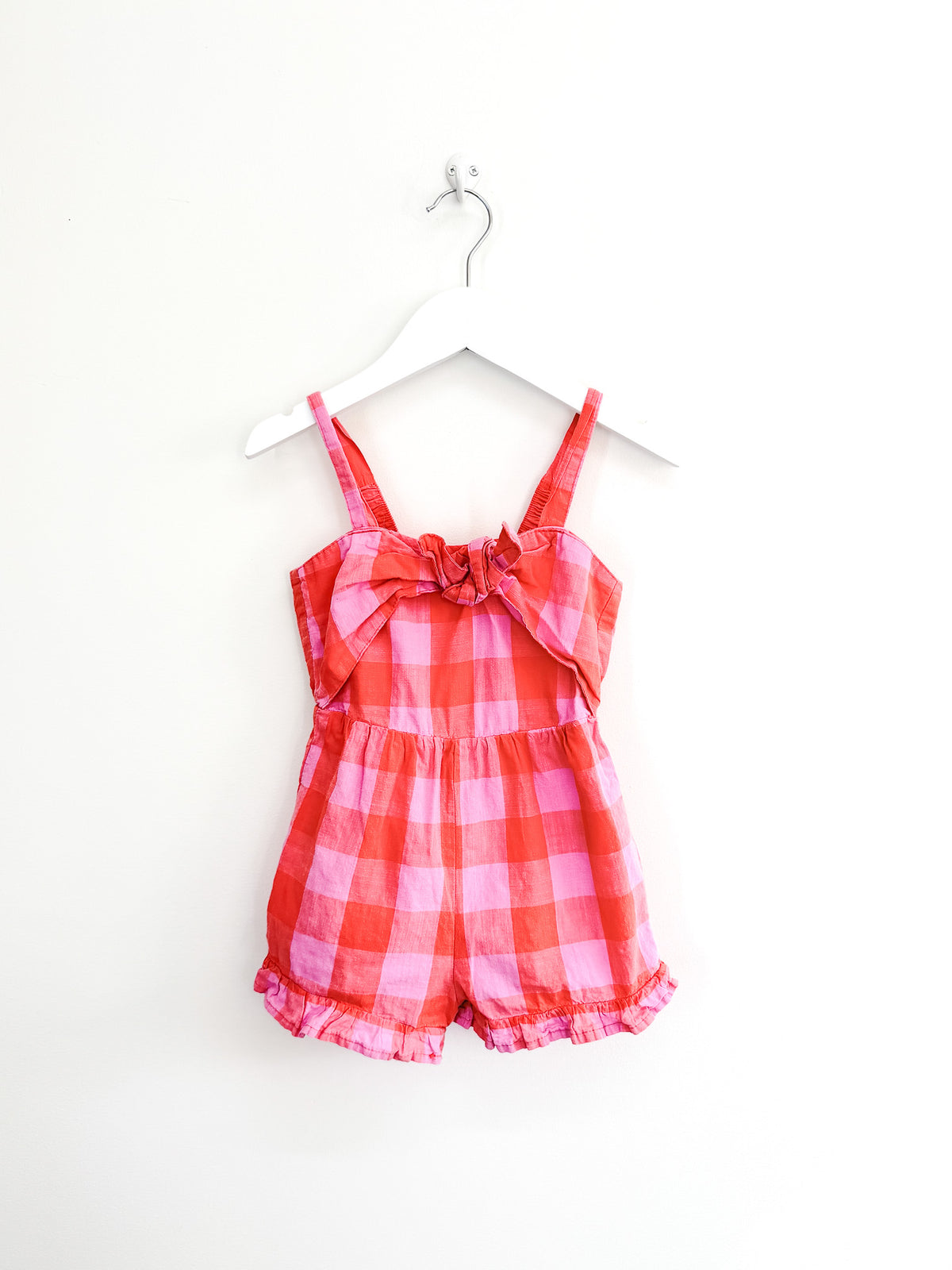 Cotton On Kids gingham bow playsuit (3y)