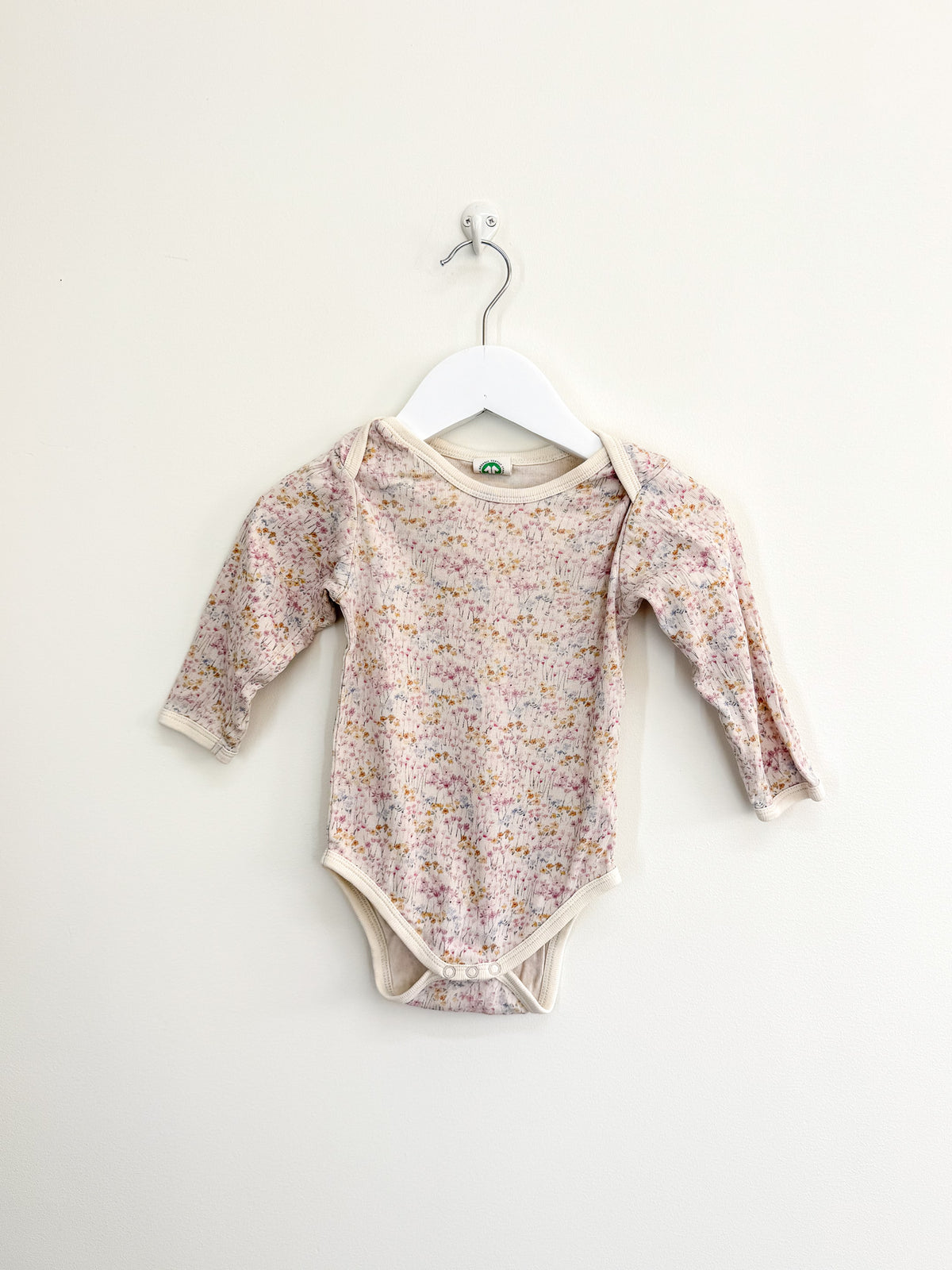 Nature Baby organic long sleeve bodysuit - mountain widlflower (6-12m)