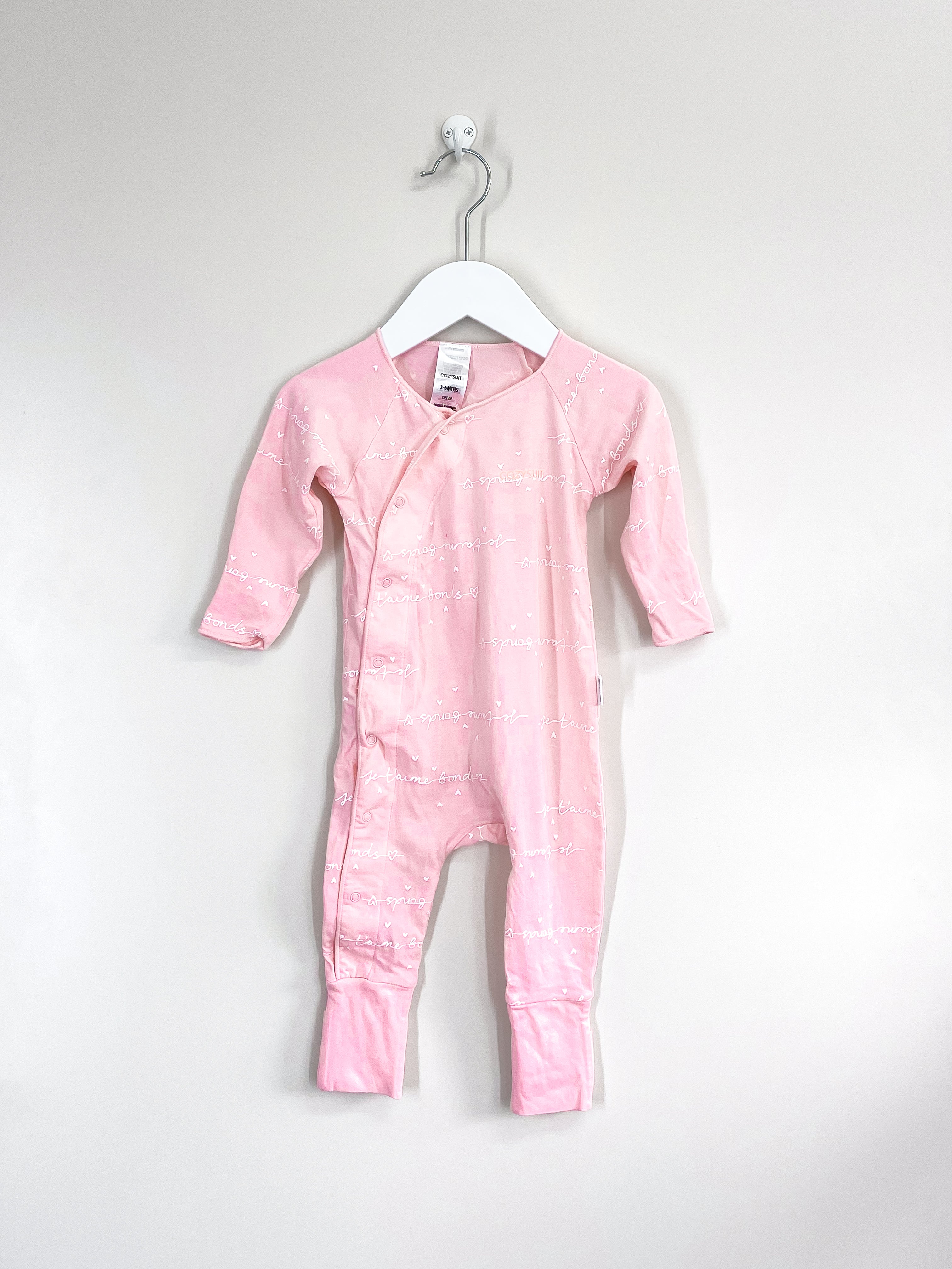 Bonds cozysuit - pink (newborn)