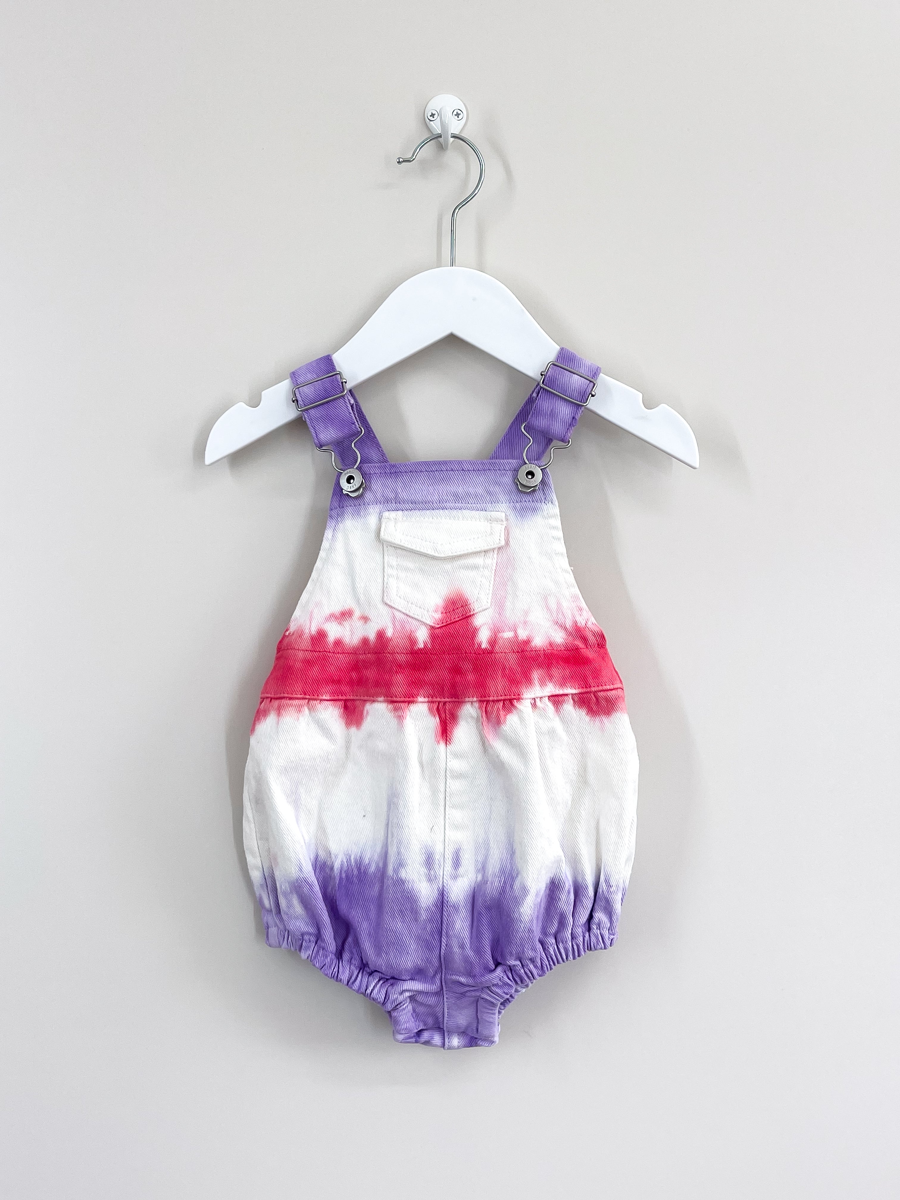 Seed denim tie dye romper (3-6m)