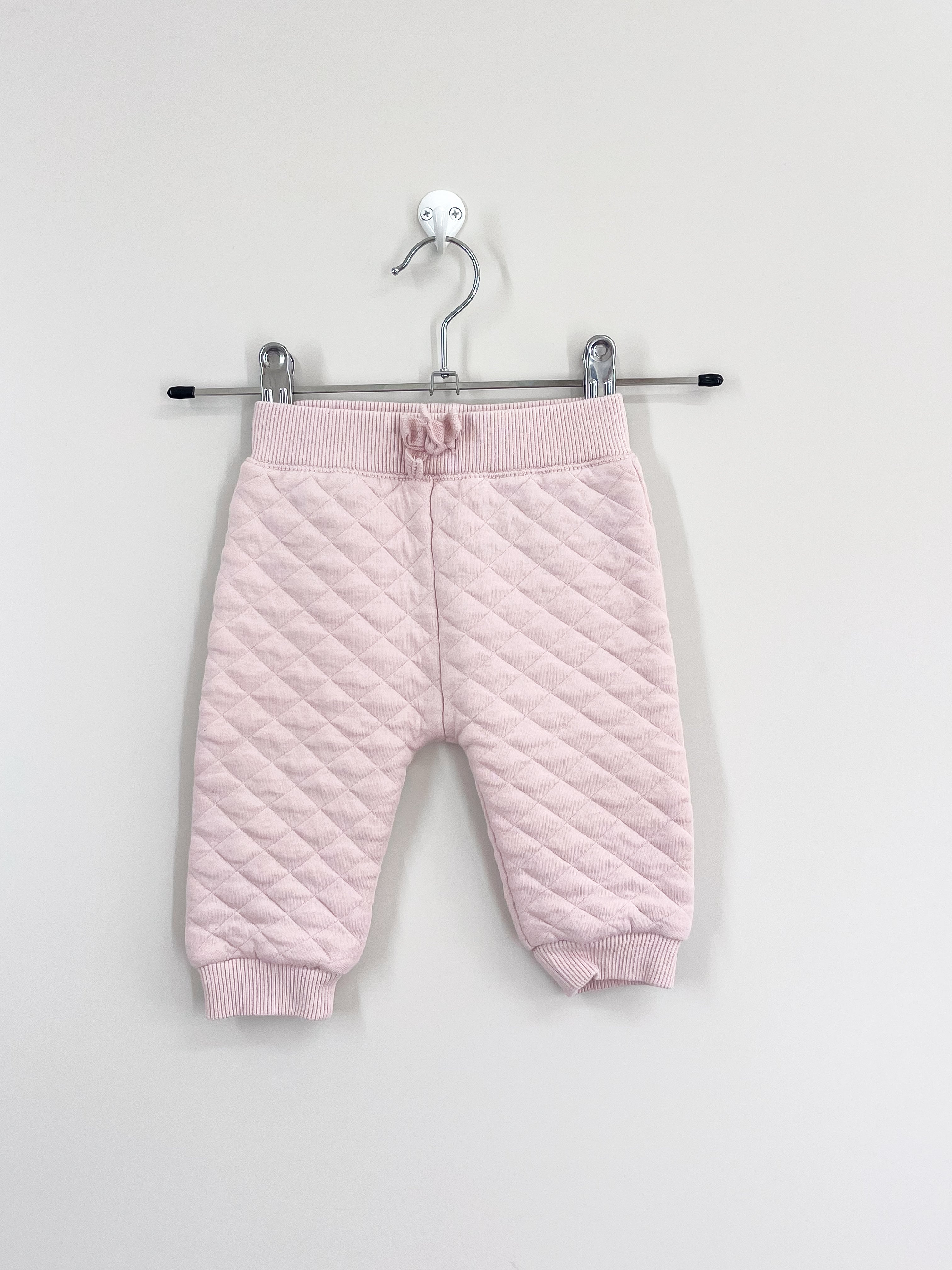 Country Road organic quilted trackies (3-6m)