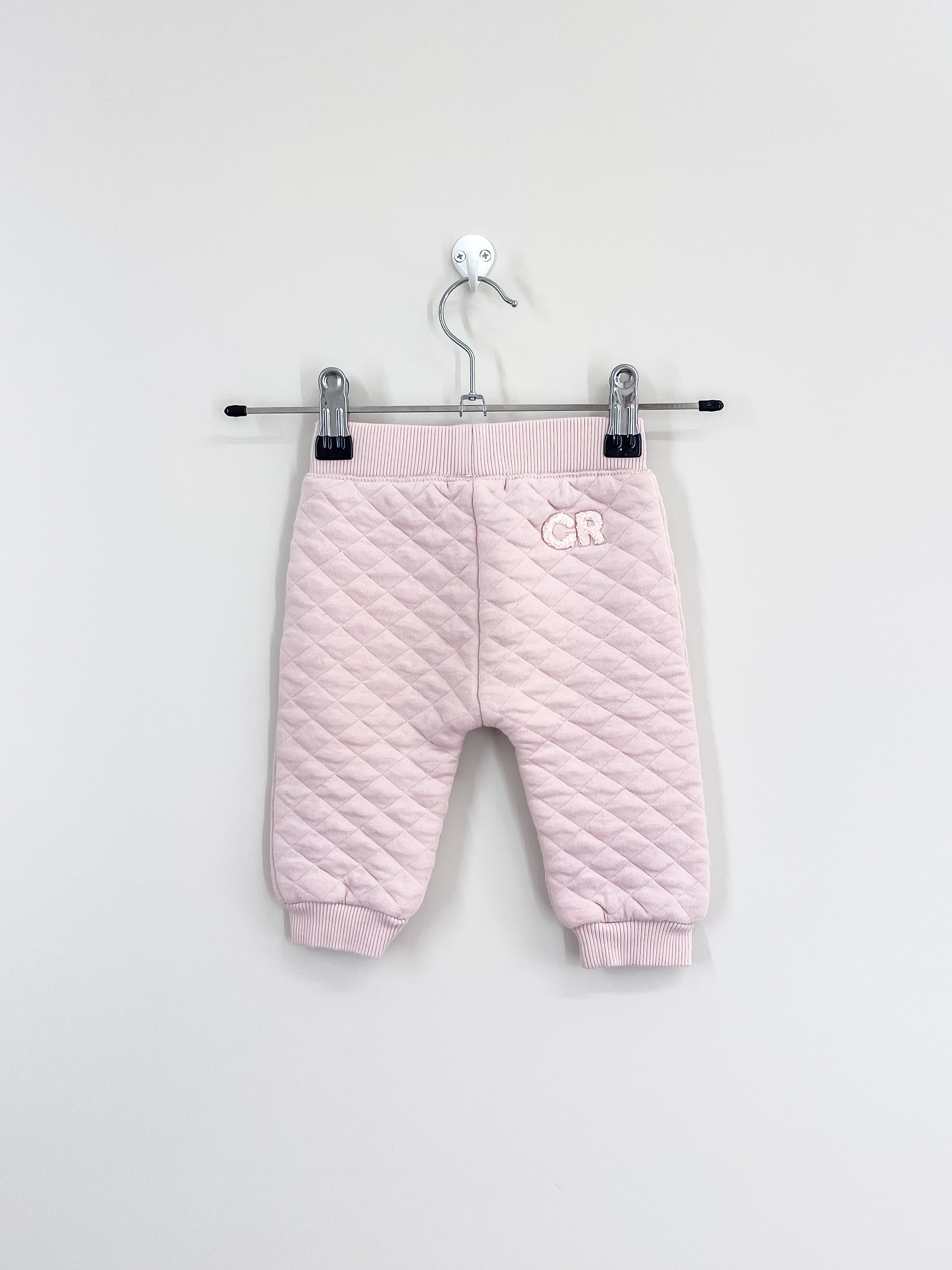 Country Road organic quilted trackies (3-6m)