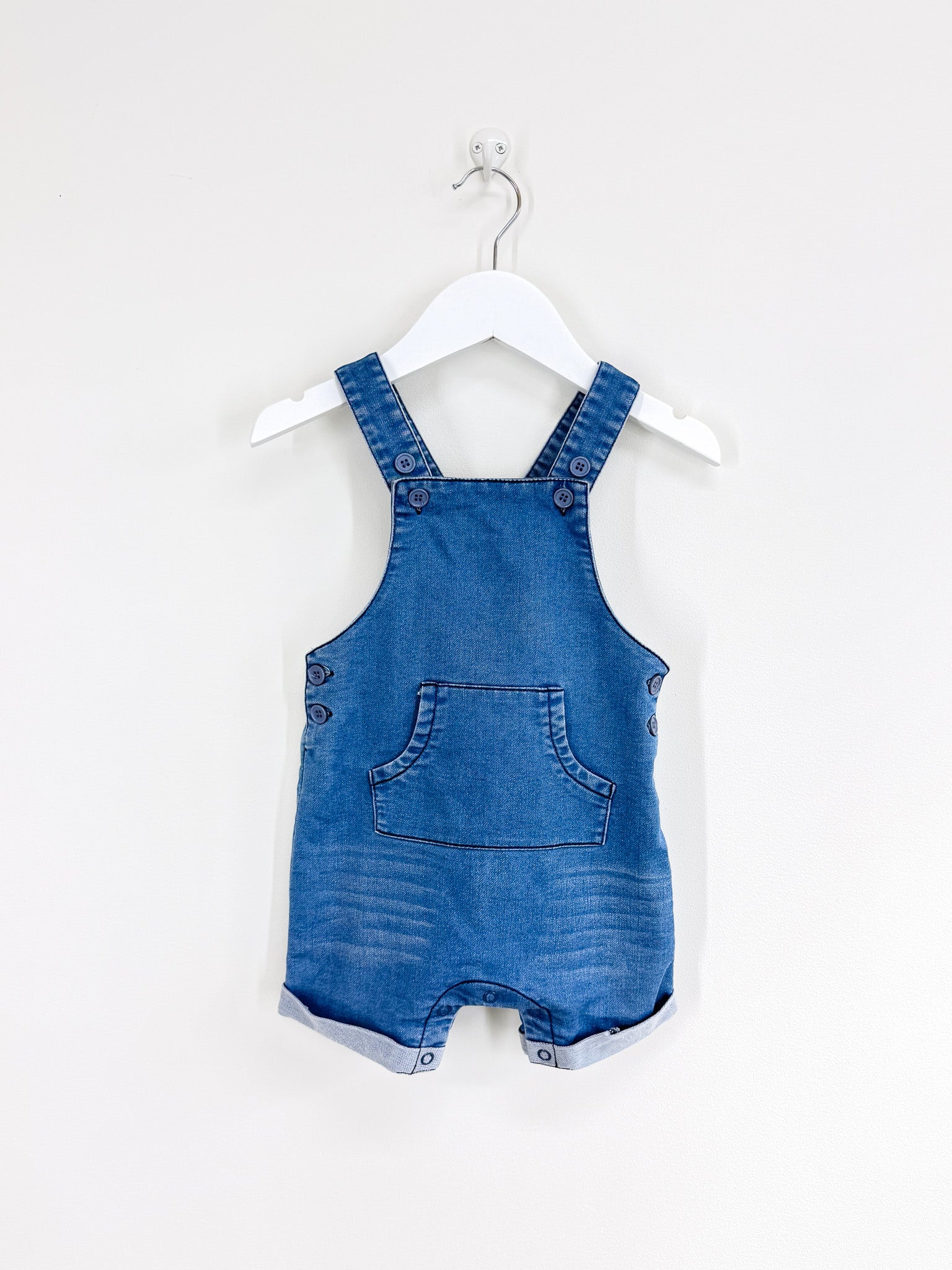 Teeny Weeny classic denim shortalls (6-12m)