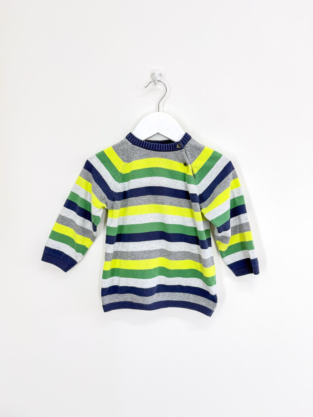 H&M cotton knit jumper - multi stripe (18-24m)