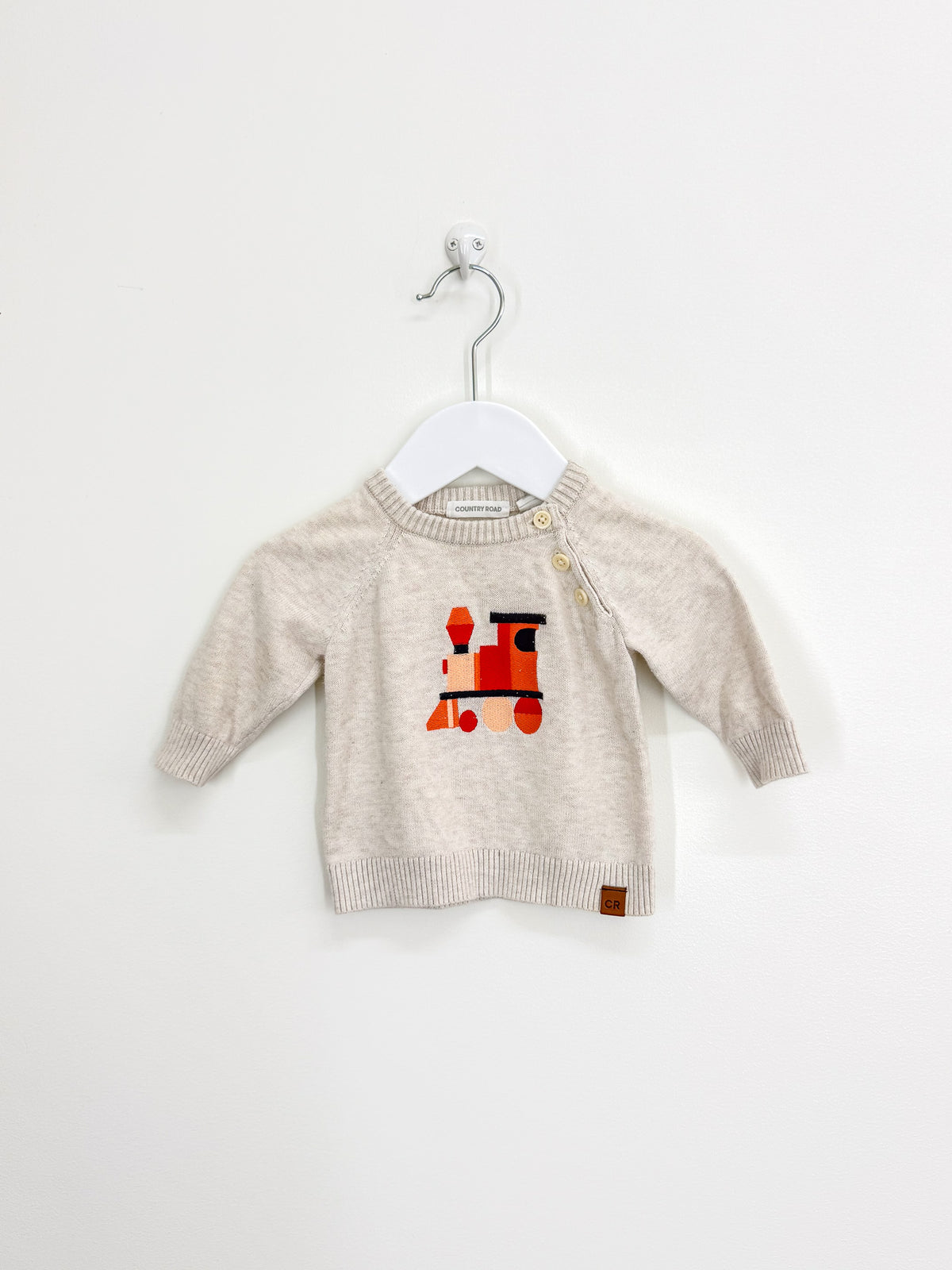 Country Road train cotton knit jersey (0-3m)