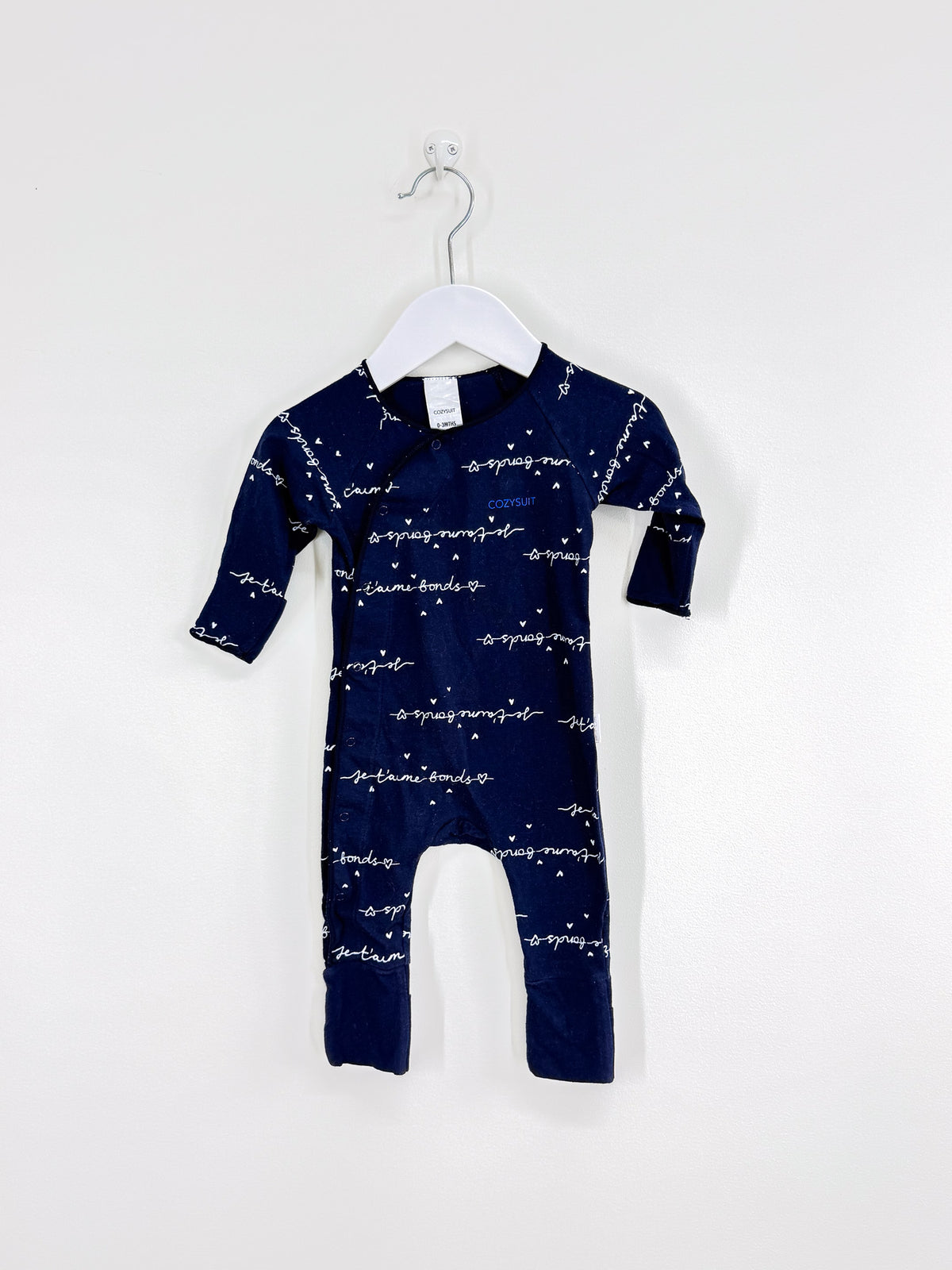 Bonds cozysuit - navy je t'aime (newborn)