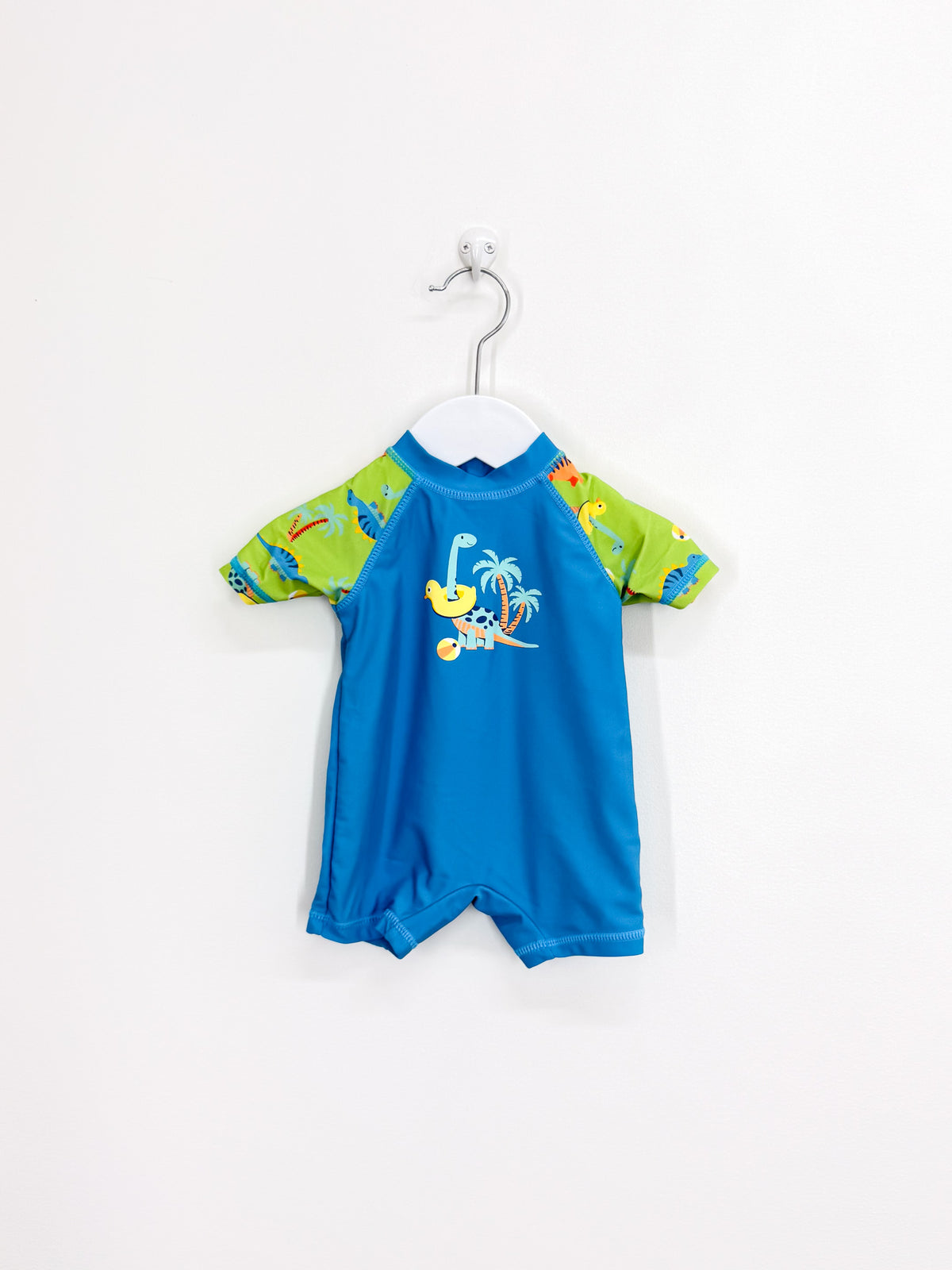 Teeny Weeny swim rash suit - blue dino UPF50+ (0-3m)