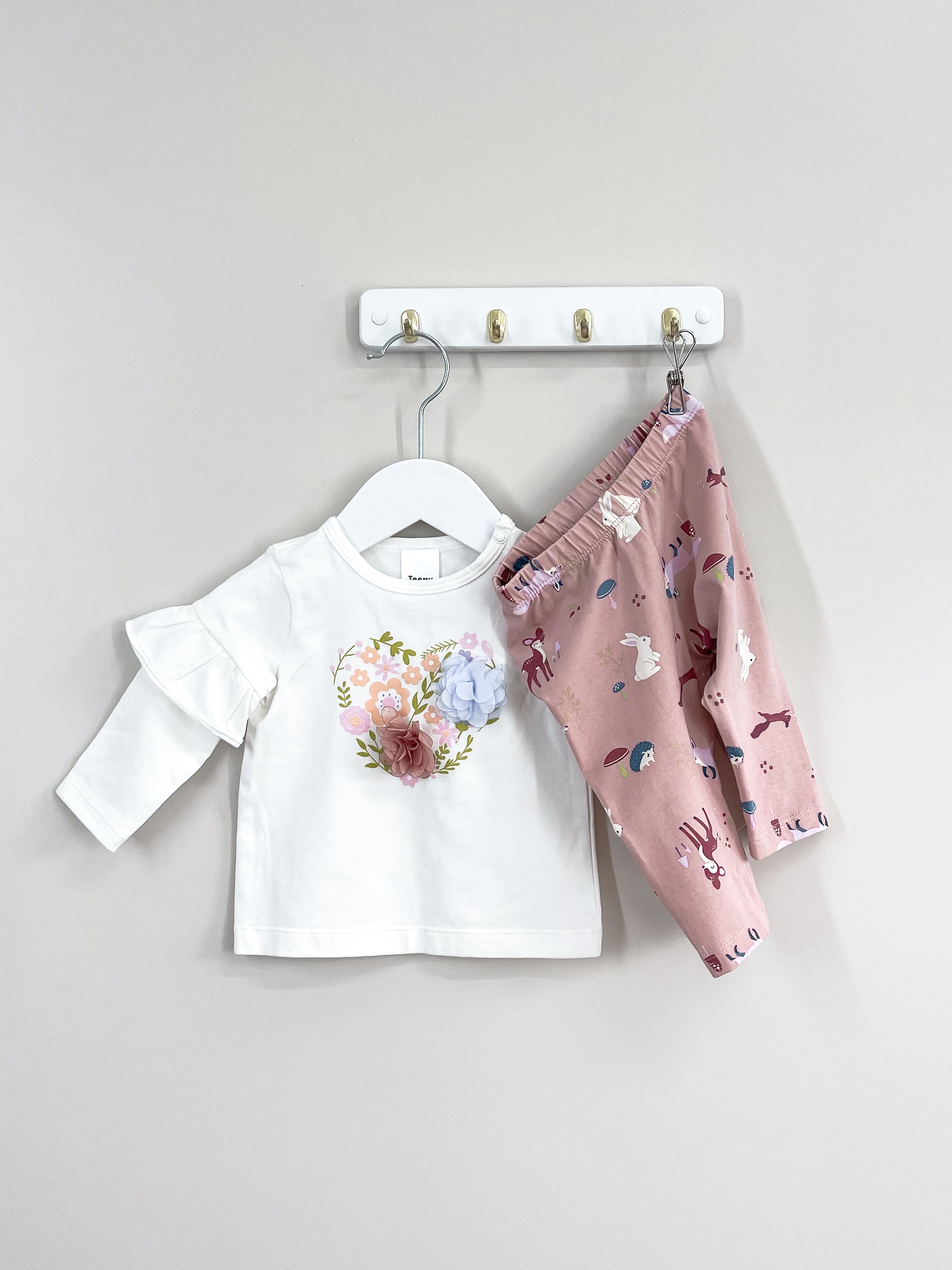 Teeny Weeny floral forest friends set (3-6m)