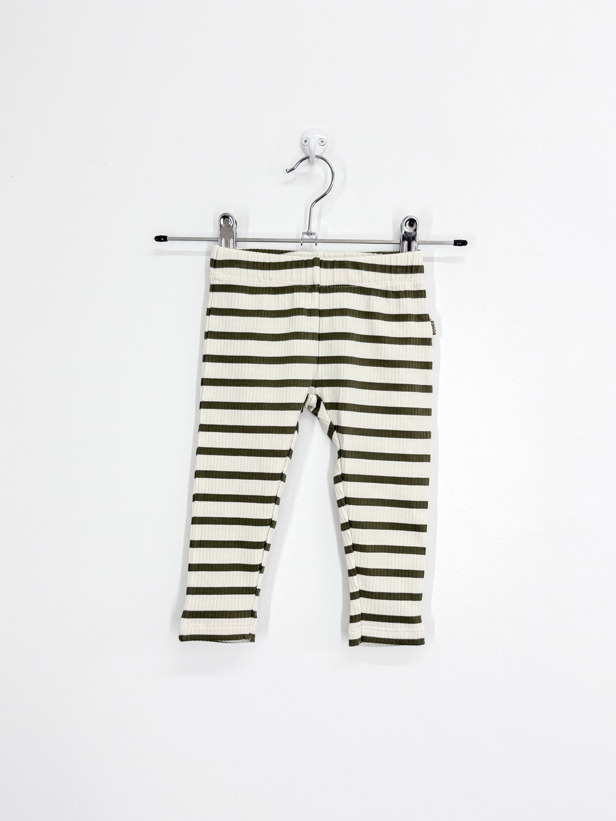 Bonds rib leggings - green stripe (6-12m)