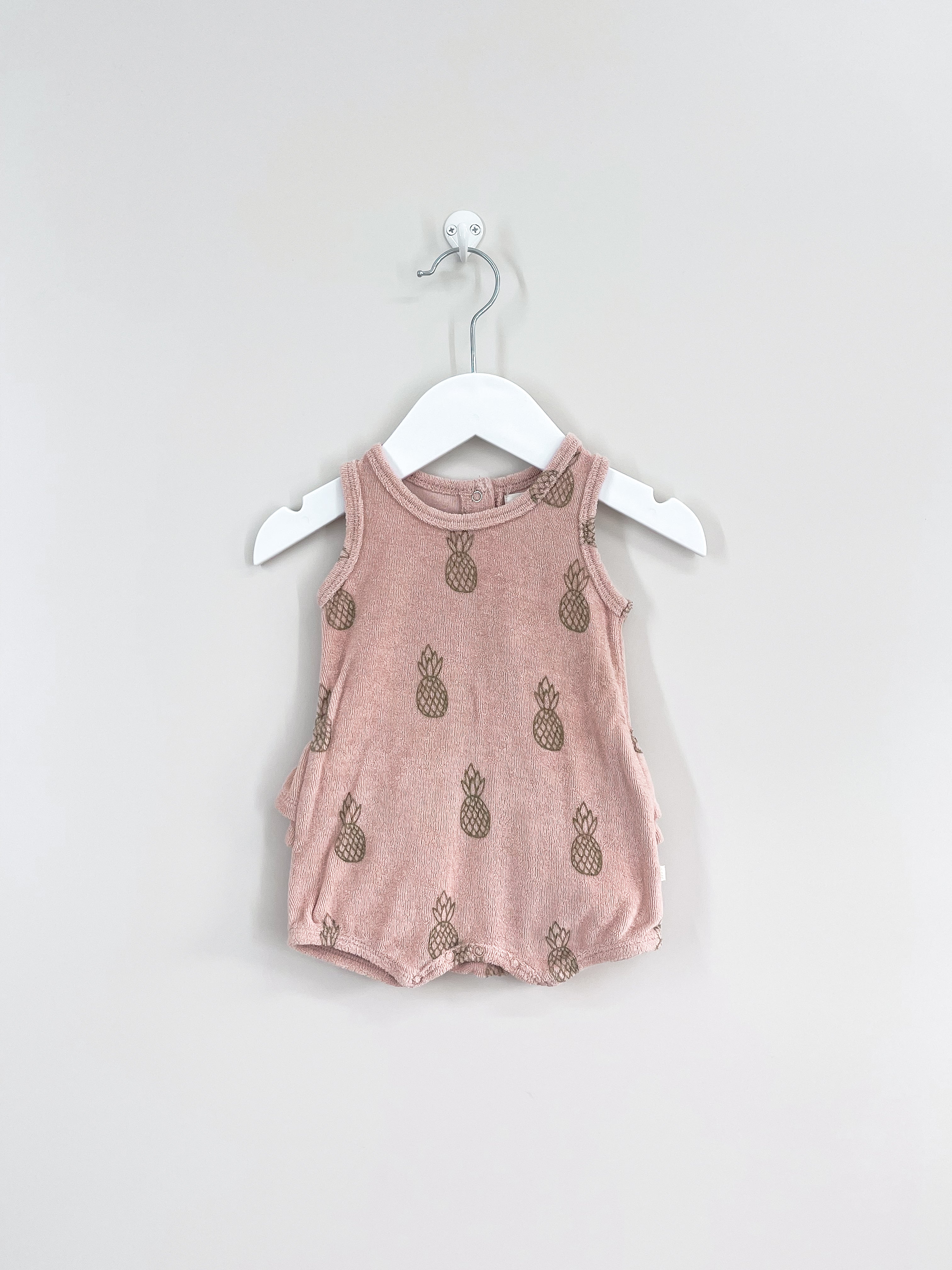 Wilson & Frenchy organic ruffle terry suit - pineapple (0-3m)