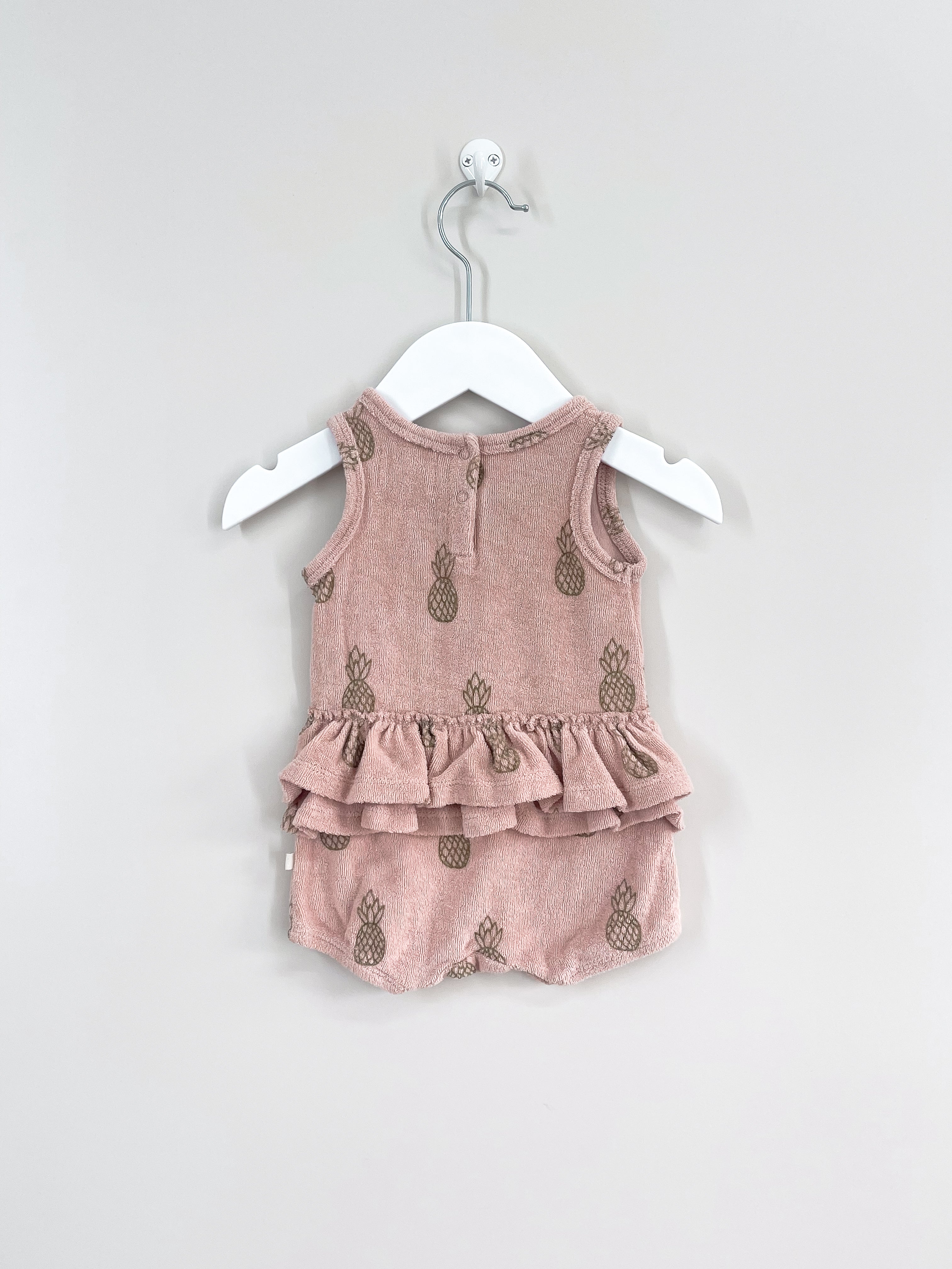Wilson & Frenchy organic ruffle terry suit - pineapple (0-3m)