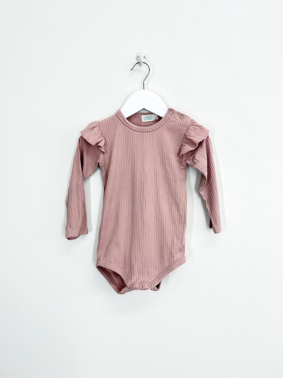 Hello Poppet organic rib frill bodysuit (18-24m)
