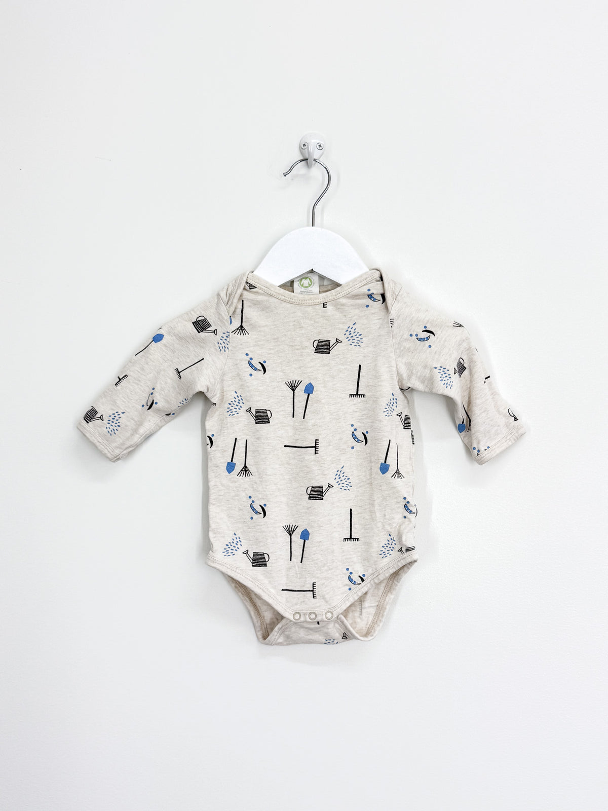 Nature Baby organic long sleeve bodysuit - garden (3-6m)