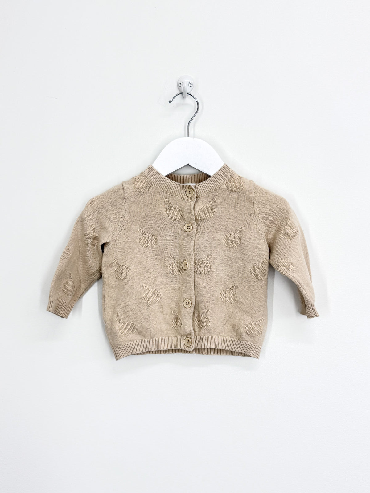 Seed Heritage neutral oranges knit cardigan (3-6m)