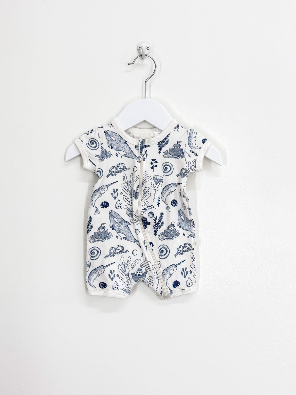 Wilson & Frenchy organic boyleg zipsuit - 7 seas (0-3m)