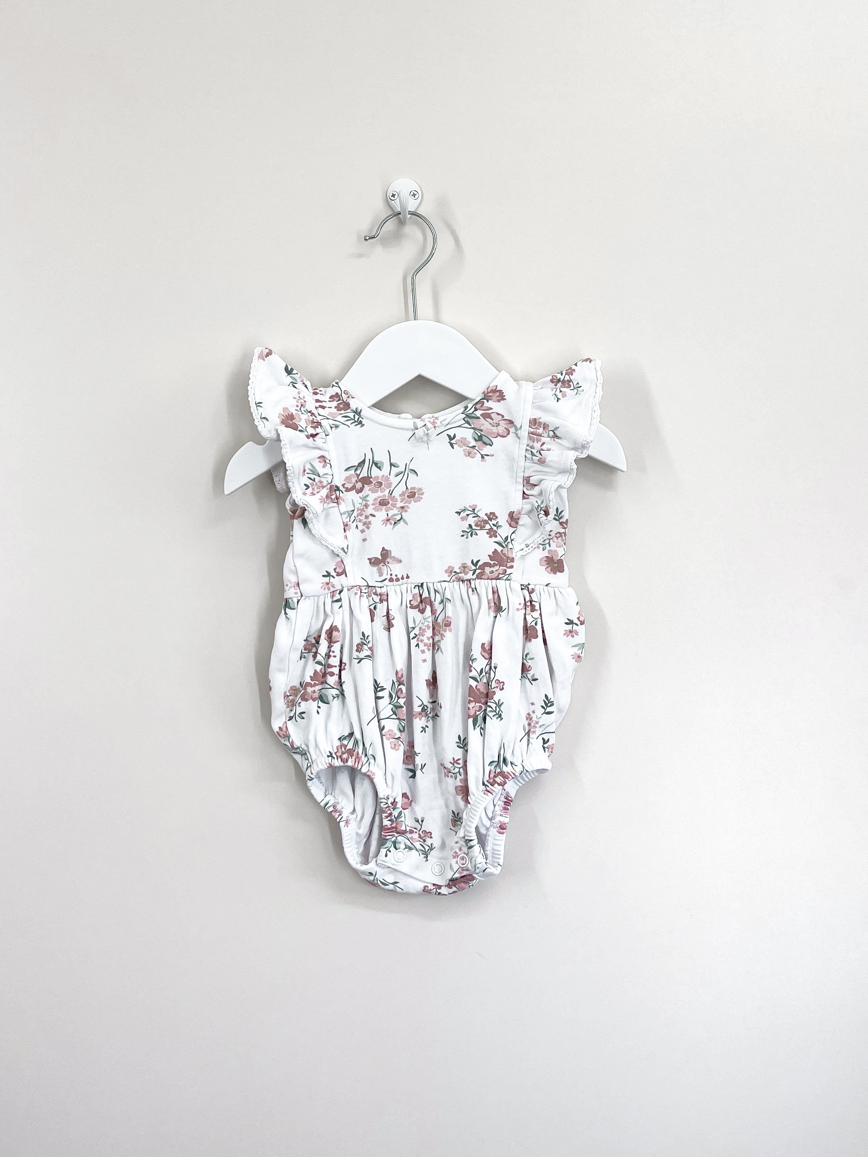 Aster & Oak organic bubble romper (0-3m)