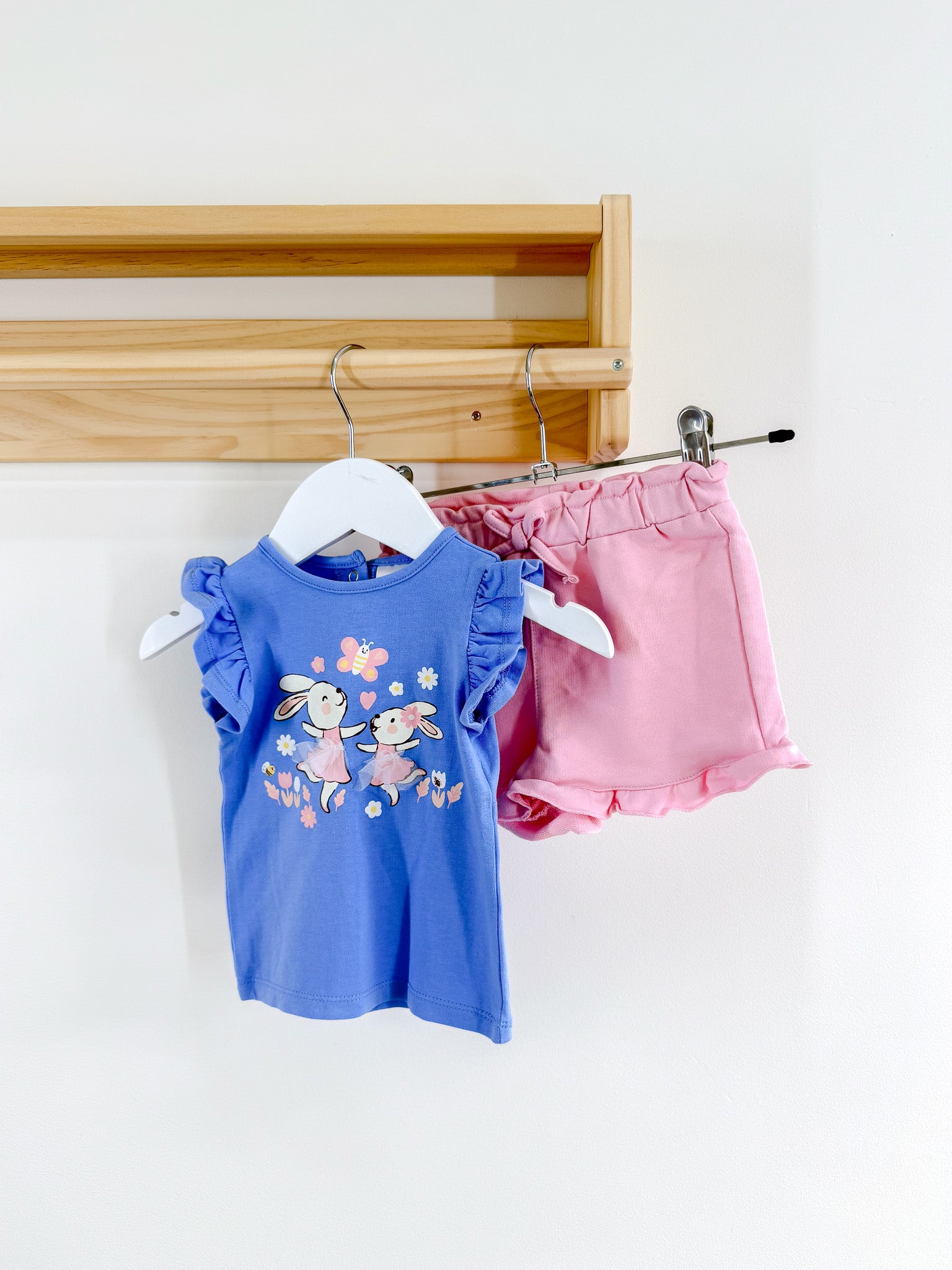 Teeny Weeny bunny tee & shorts set (6-12m)