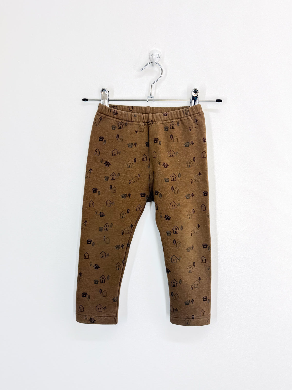 Uniqlo fleece leggings - houses (2y)