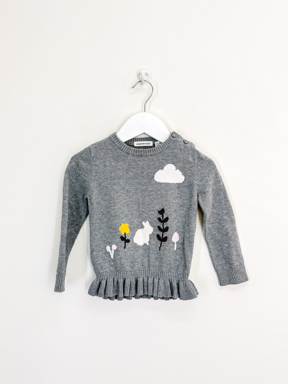 Country Road cotton knit peplum bunny jersey (18-24m)